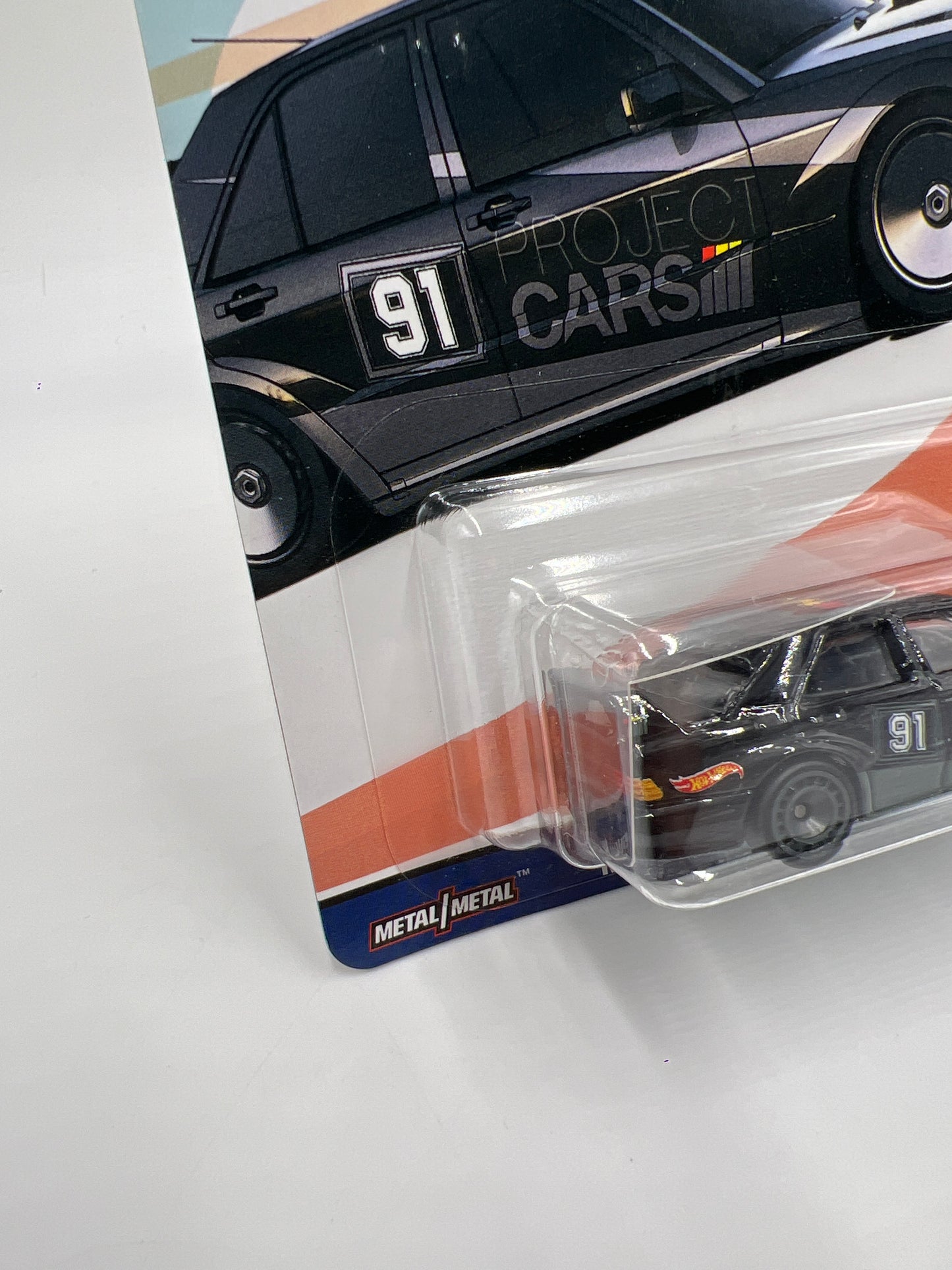 Hot Wheels Premium Euro Speed Project Cars #3 Mercedes-Benz 190E 2.5-16 Black W/Protector