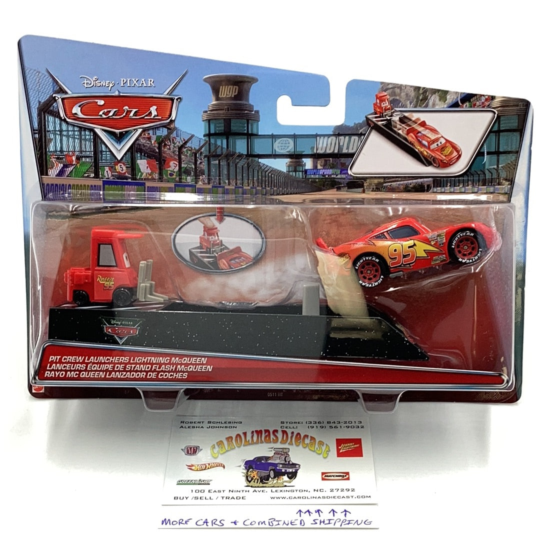 Disney Pixar Cars Pit Crew Launcher Lightning McQueen 136B