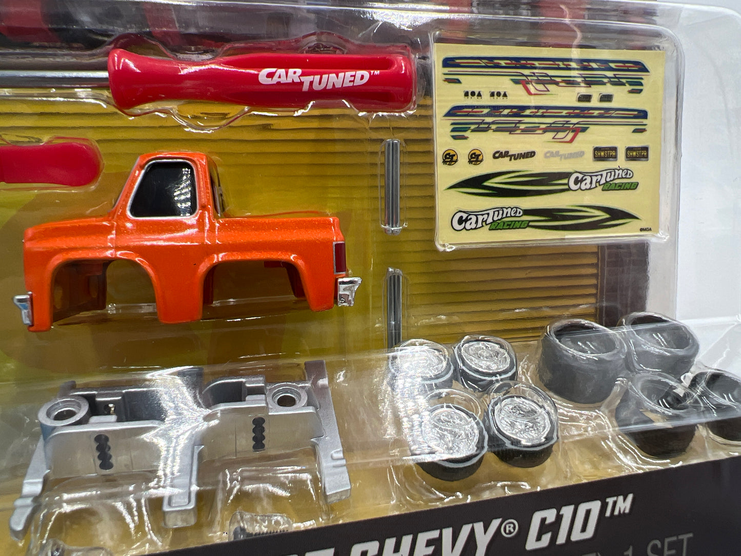 2025 Car Tuned Series 1 Custom Shop Castworks 87 Chevy C10 Orange 183i