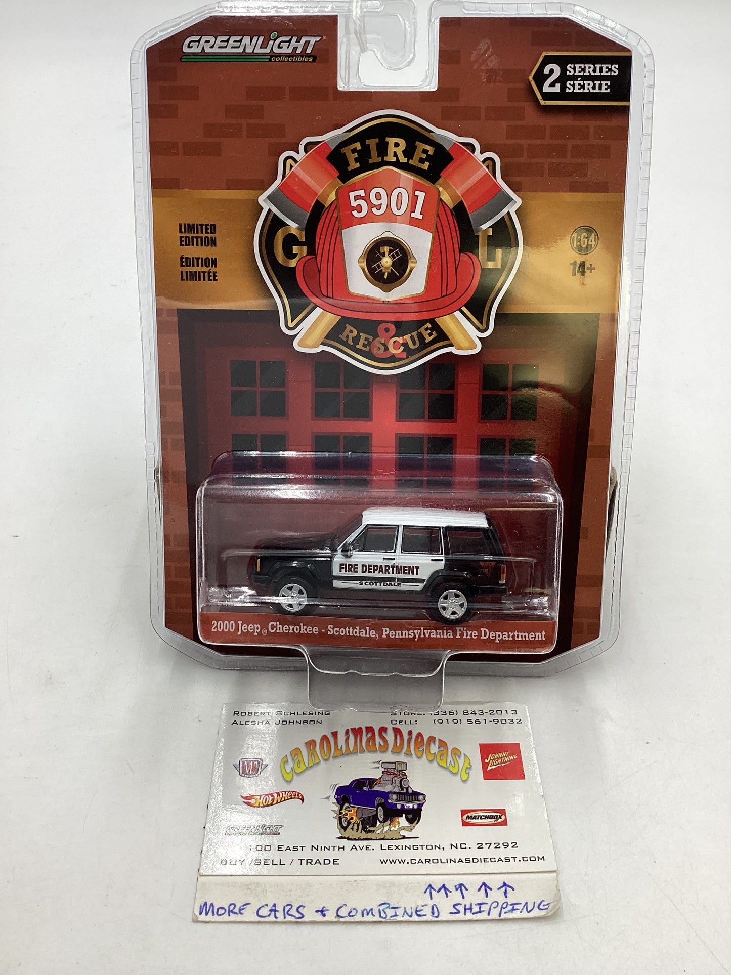 Greenlight Fire and Rescue Series 2 2000 Jeep Cherokee Scottsdale PA Fire Department 178H