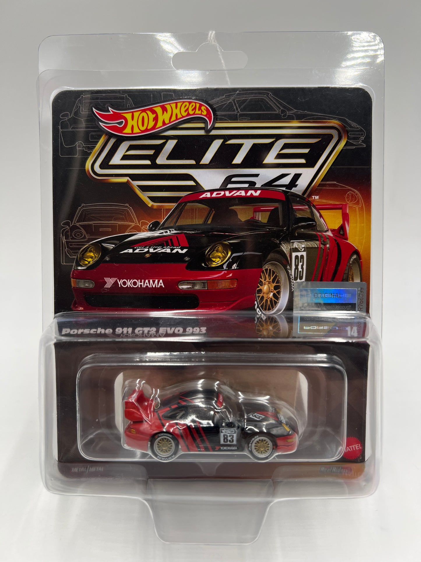 2025 Hot Wheels RLC Elite 64 #14 Advan Porsche 911 GT2 Evo 993 W/Protector