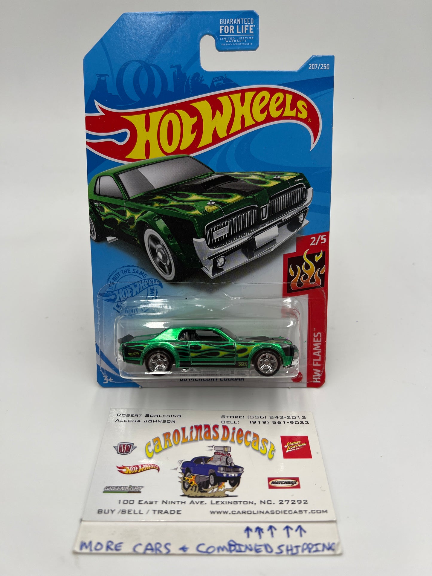 2021 Hot Wheels Super Treasure Hunt #207 68 Mercury Cougar Green W/Protector