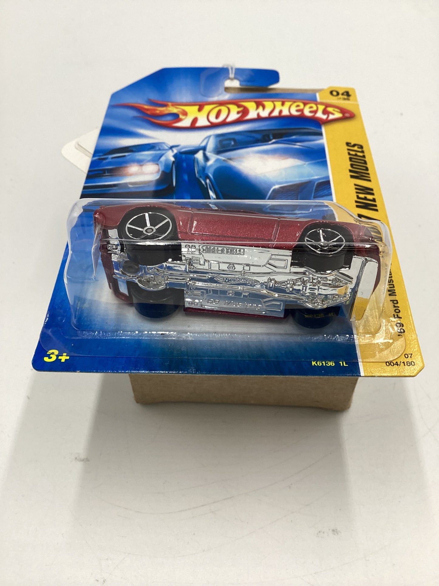 2007 Hot Wheels New Models #4 69 Ford Mustang Red 25H