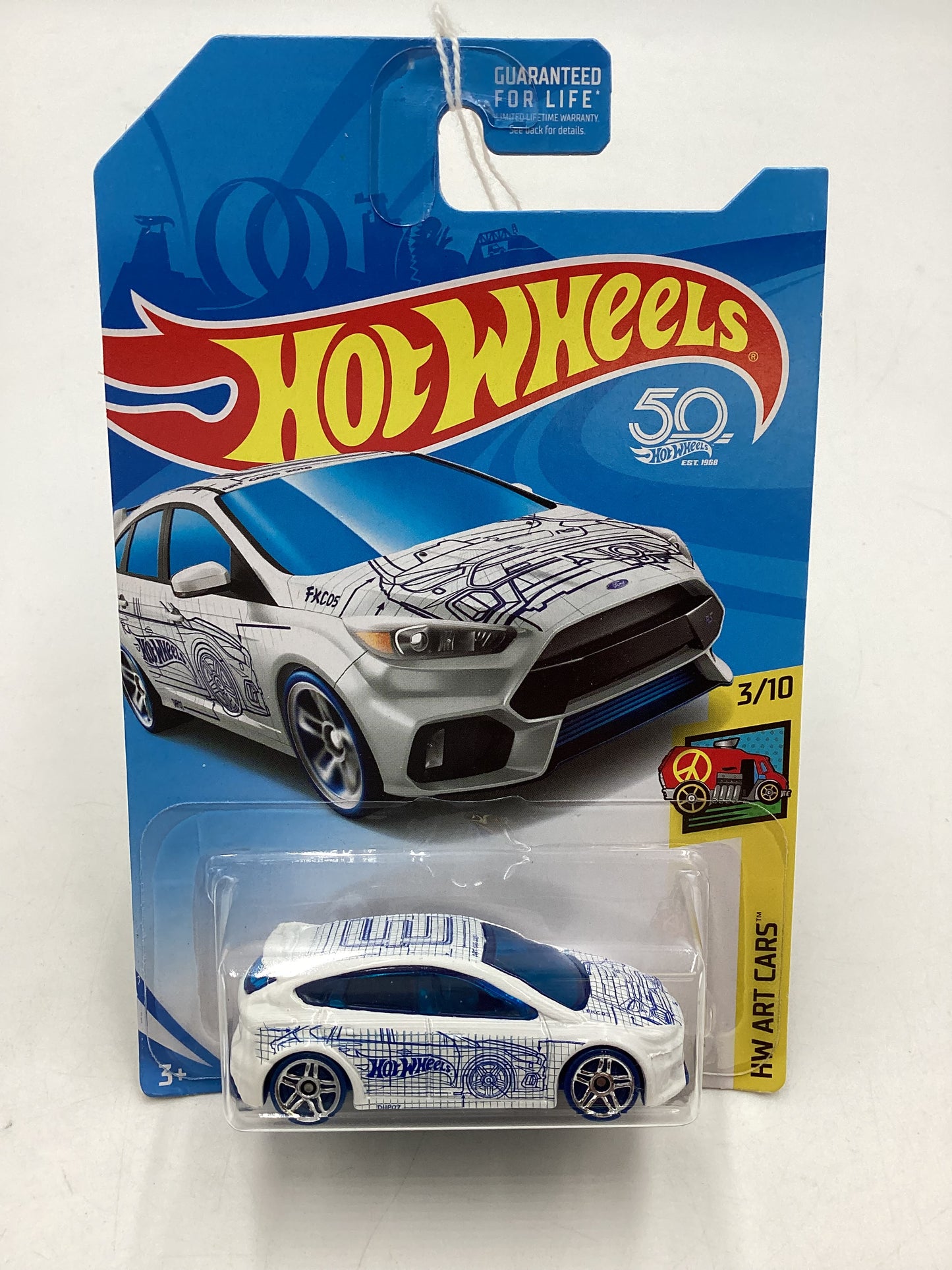 2018 Hot Wheels Kmart Exclusive Ford Focus RS White 236D