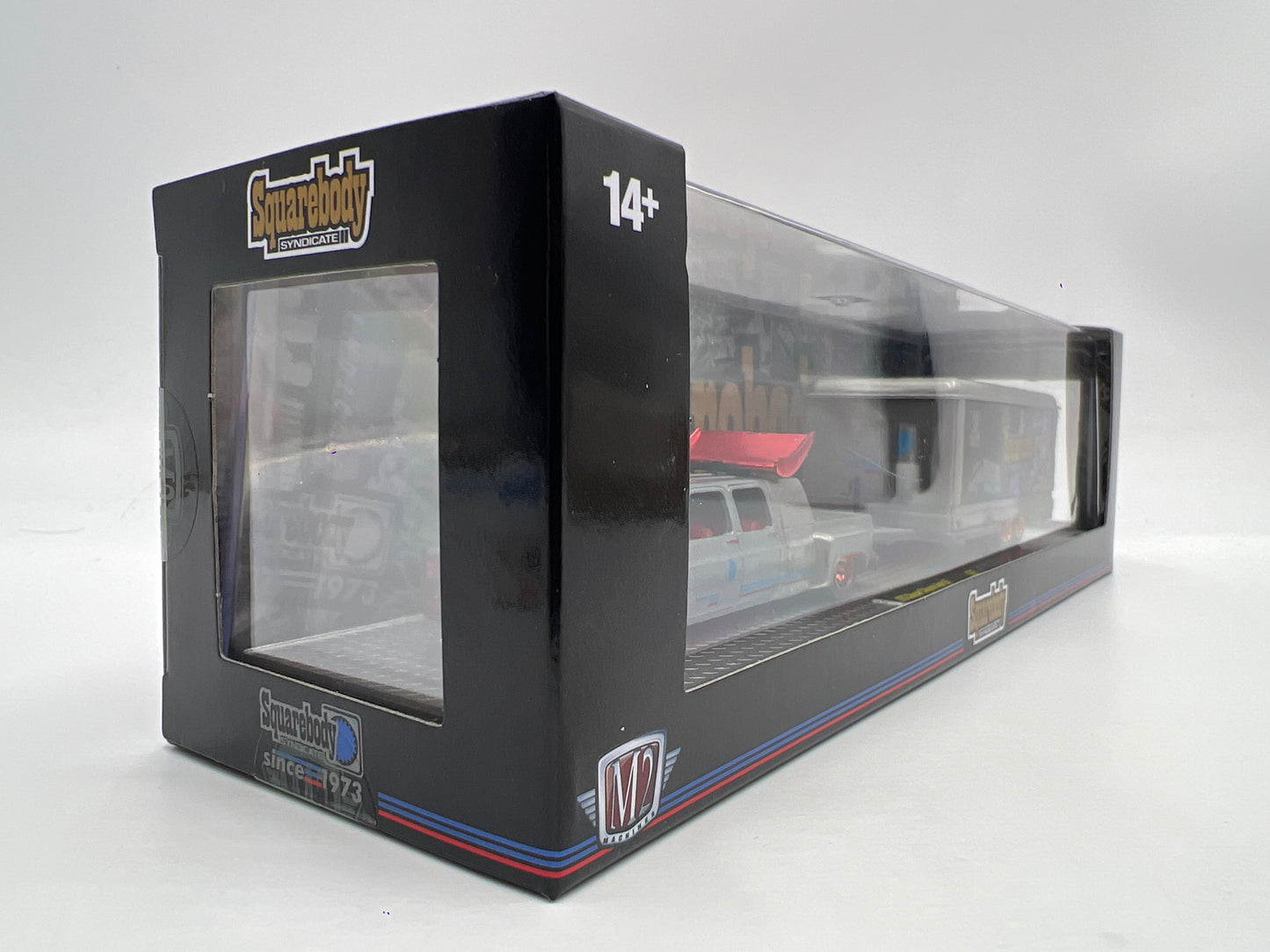 M2 Machines Auto Haulers Squarebody Syndicate RAW CHASE 1/250 1973 Cheyenne Super 30 & 1973 GMC Sierra Grande Square 1 S45