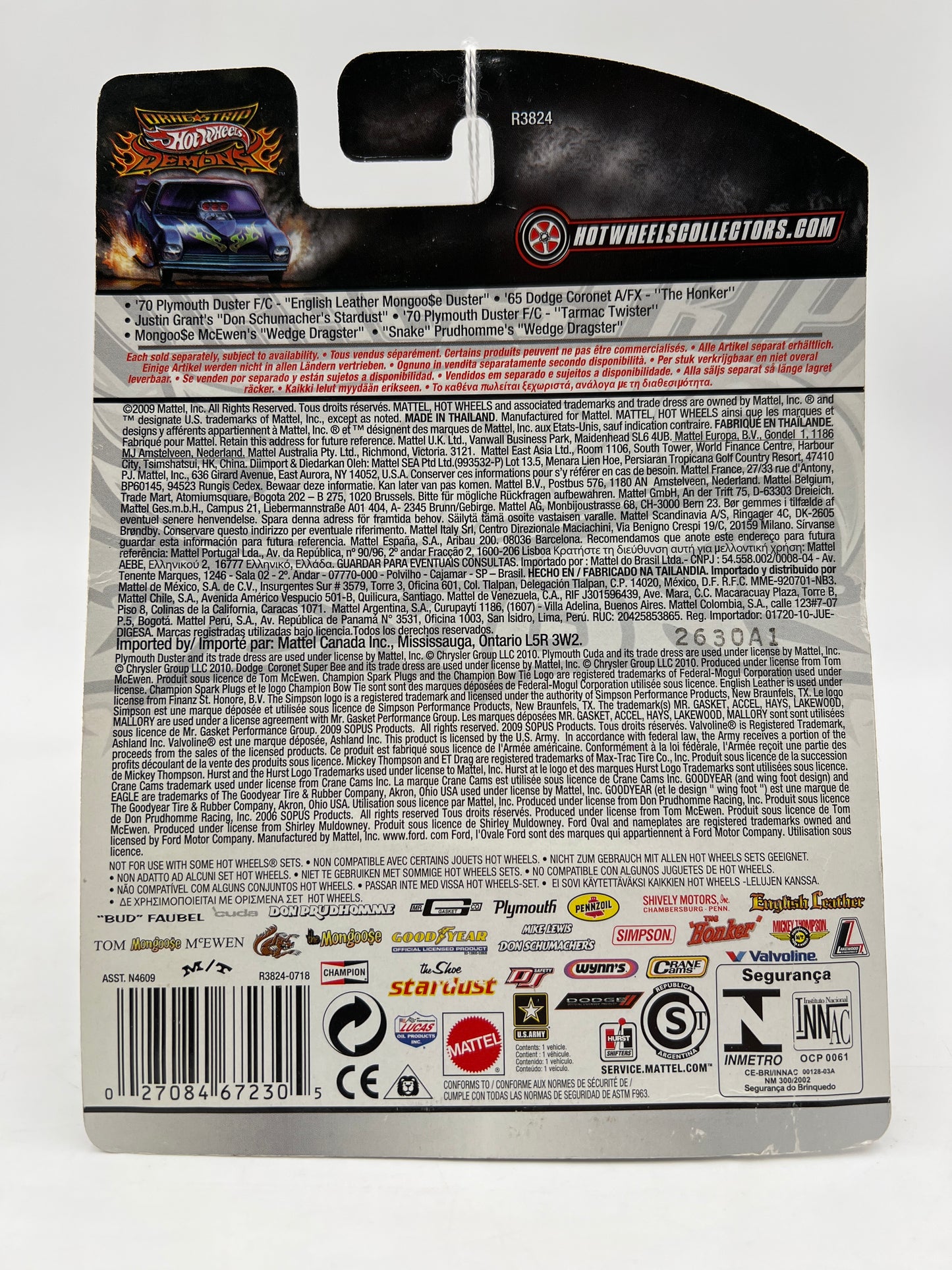 Hot Wheels Drag Strip Demons #15 70 Plymouth Duster F/C English Leather Mongoo$e Duster Blue Card Not Perfect