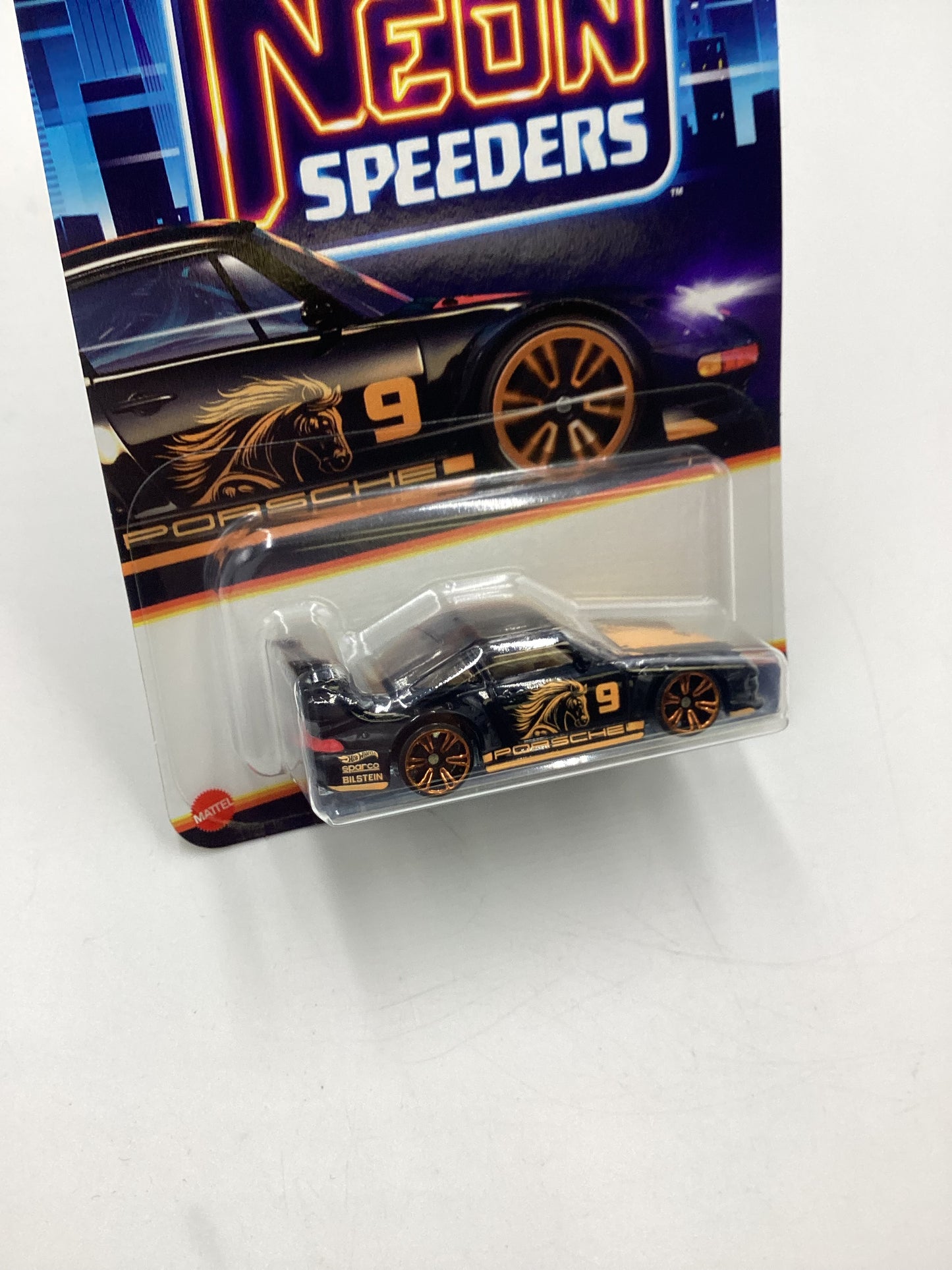 2025 Hot Wheels Neon Speeders #8 Porsche 993 GT2 Metal Base Black 159H