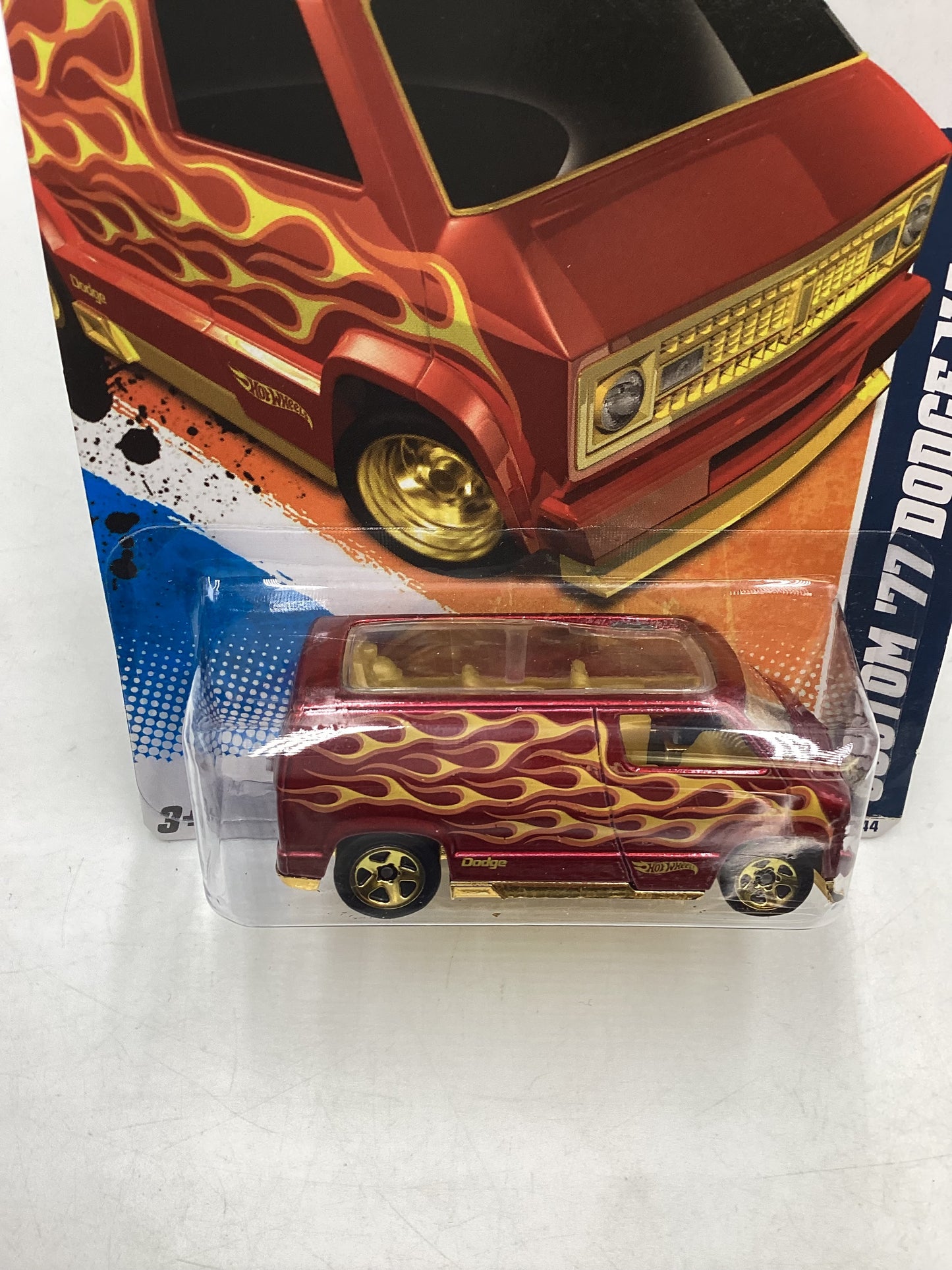 2011 Hot Wheels #96 Custom 77 Dodge Van Red