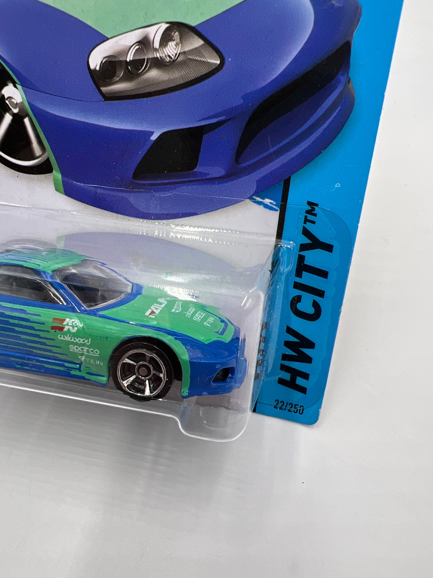 2014 Hot Wheels City #22 Toyota Supra Falken W/Protector