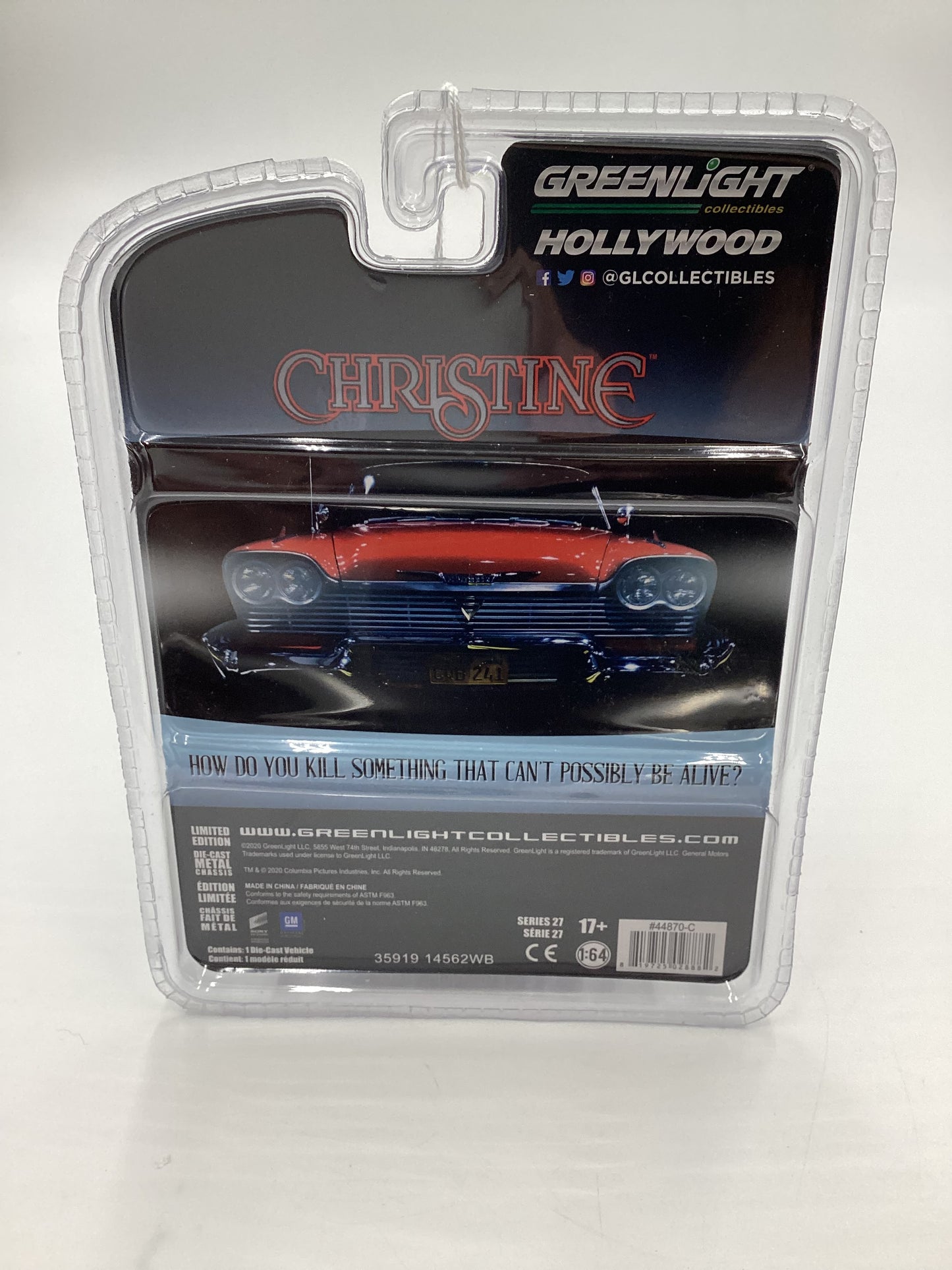 Greenlight Hollywood Christine 1967 Chevrolet Camaro Silver