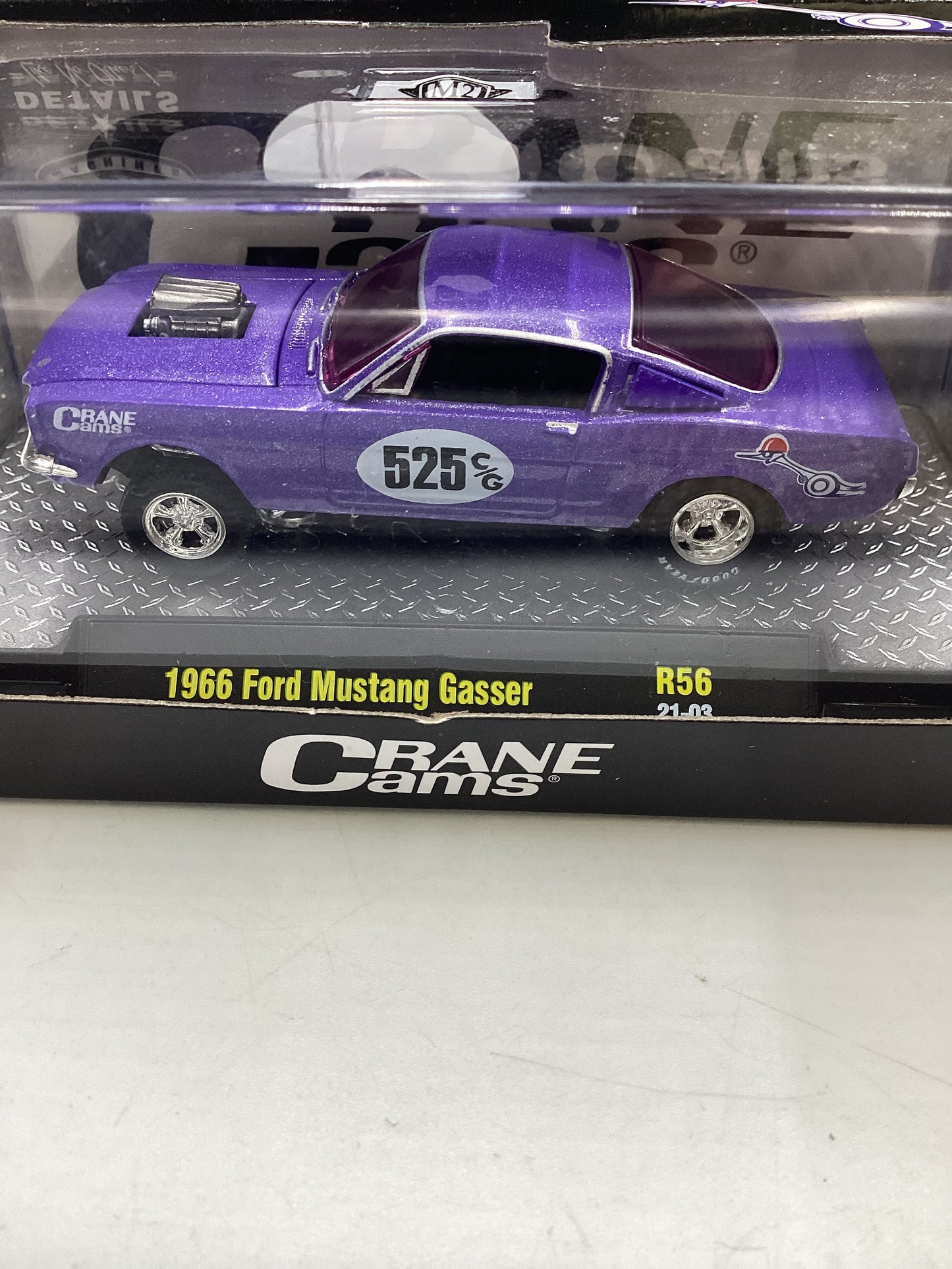 M2 Machines 1966 Ford Mustang Gasser Purple Crane Cams R56