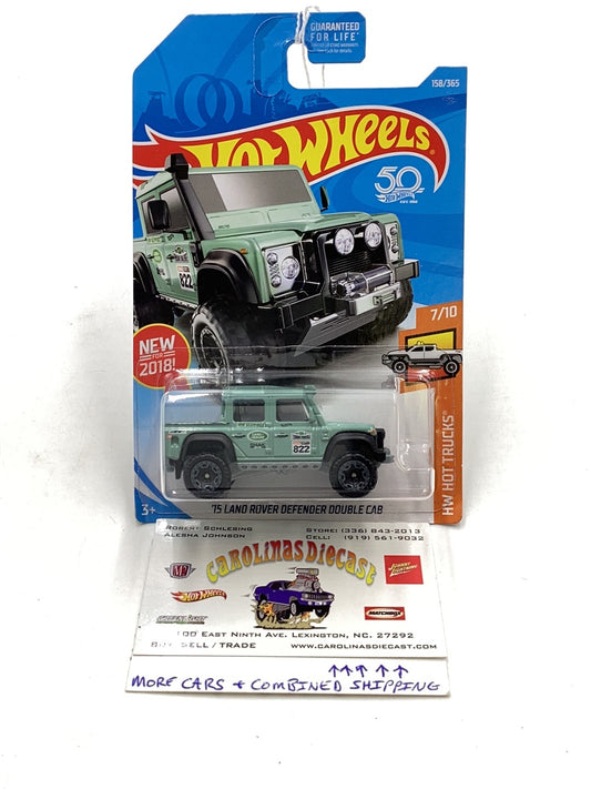 2018 Hot wheels #158 ‘15 Land Rover Defender Double Cab 63G