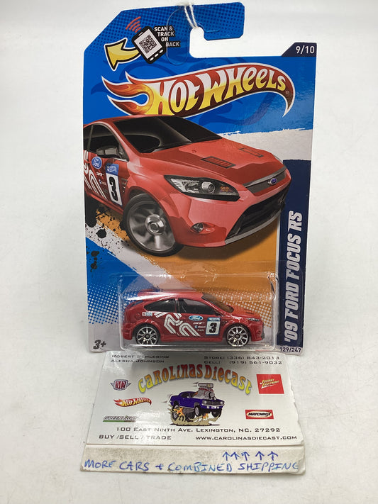 2012 Hot Wheels #129 09 Ford Focus RS Red 26D