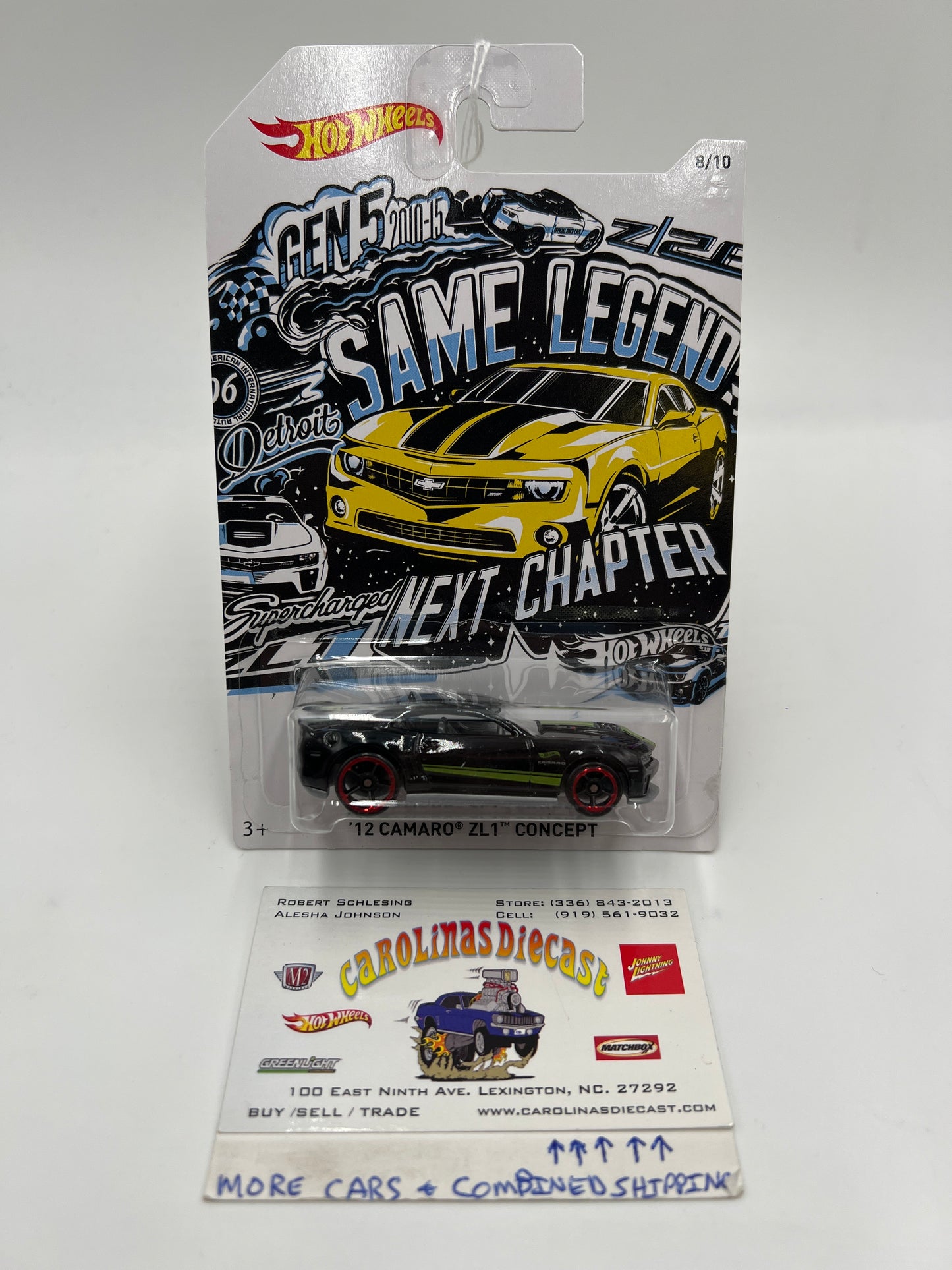 2018 Hot Wheels 50th Anniversary Camaro Series #8 12 Camaro ZL1 Concept Black 152F