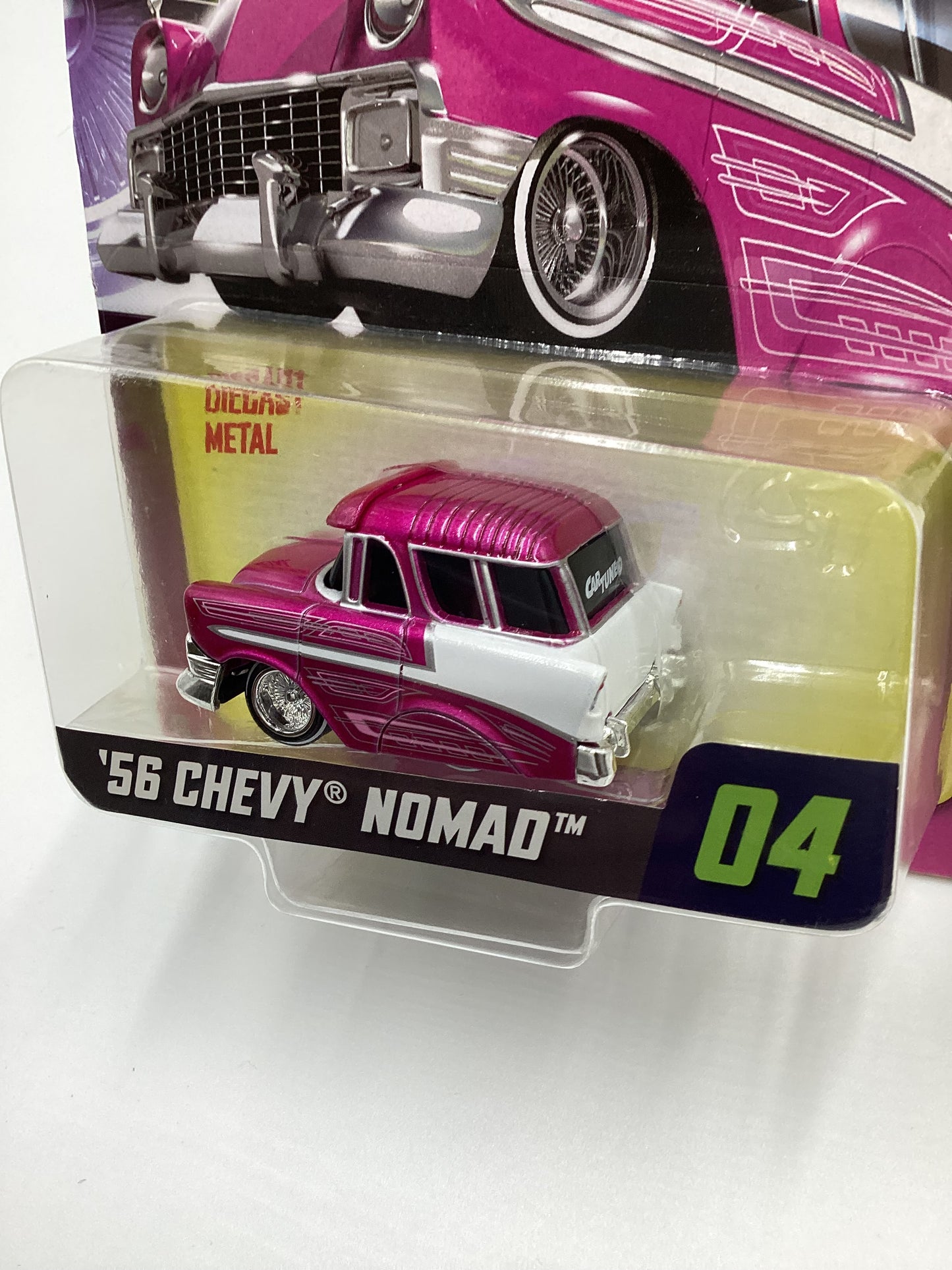 2024 Car Tuned Lowriders Series 2 #04 56 Chevy Nomad Pink 186B