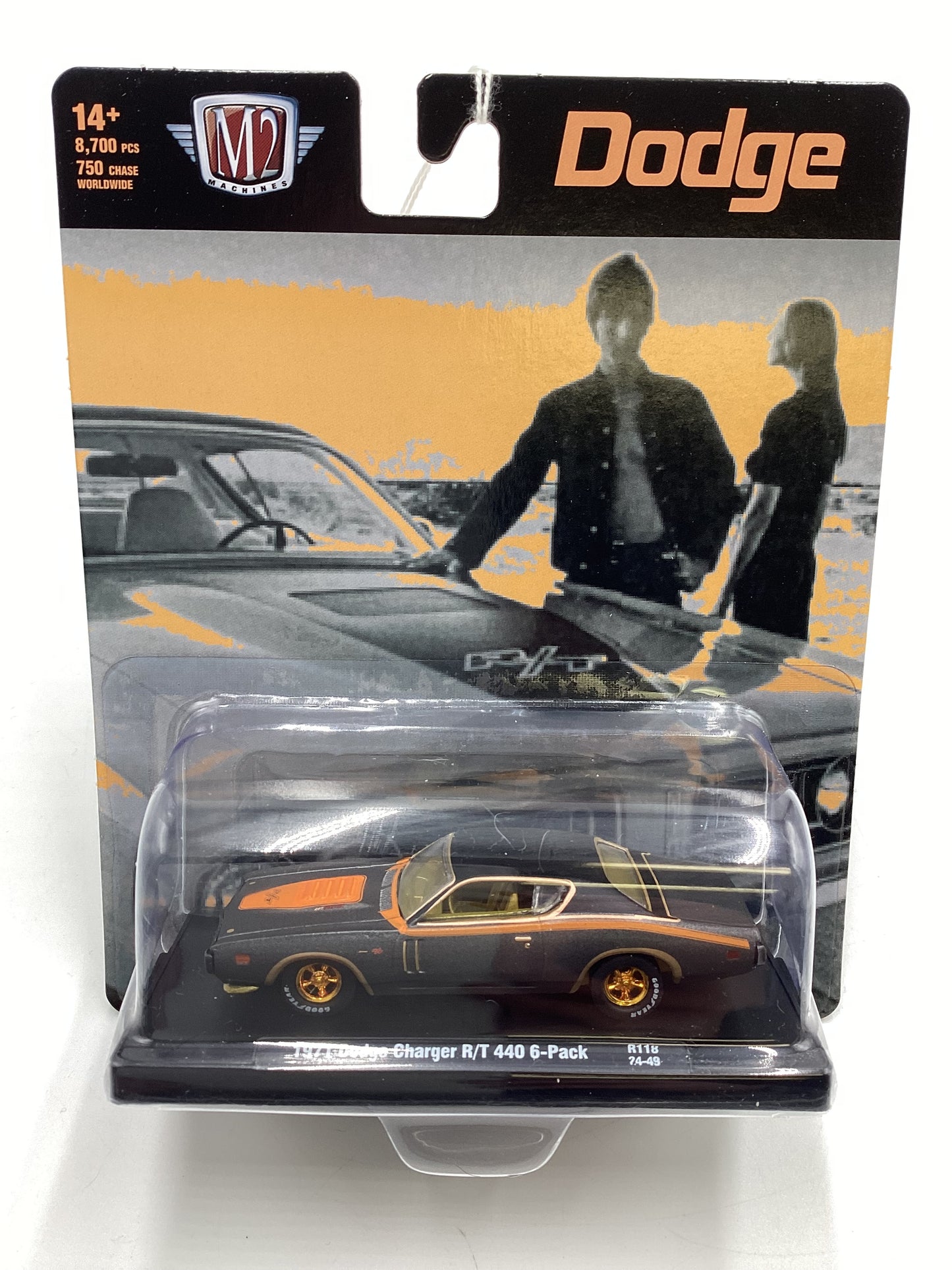 M2 Machines 1971 Dodge Charger R/T 440 6-Pack Gray R118 Chase