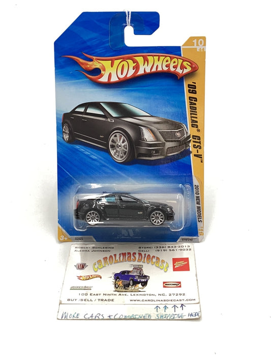 2010 Hot Wheelsnew models #10 09 Cadillac CTS-V black 58B