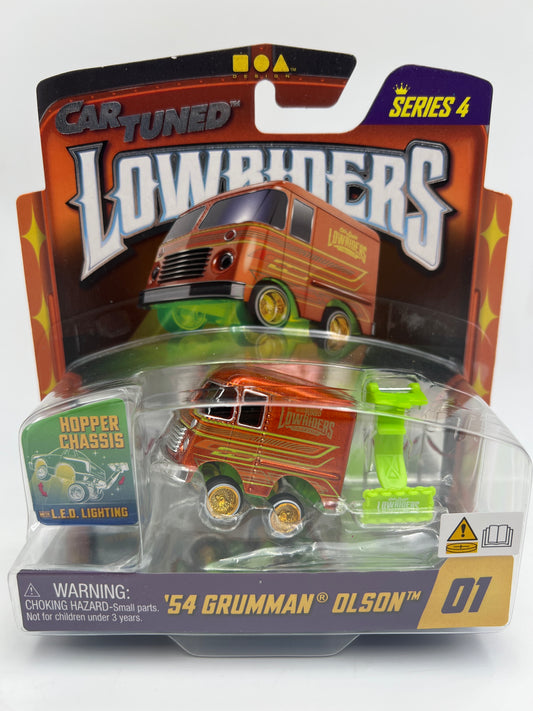 MGA Car Tuned Series 4 Show Glow Lowriders #1 54 Grumman Olson Orange