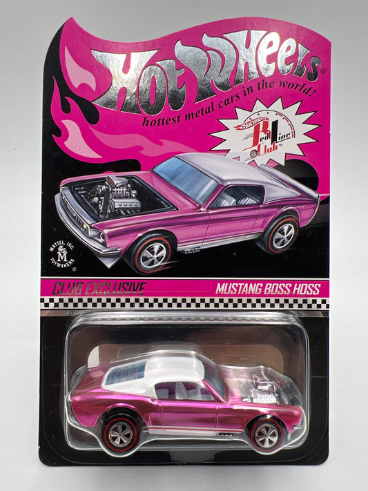 Hot Wheels RLC Club Exclusive Mustang Boss Hoss Pink W/Protector