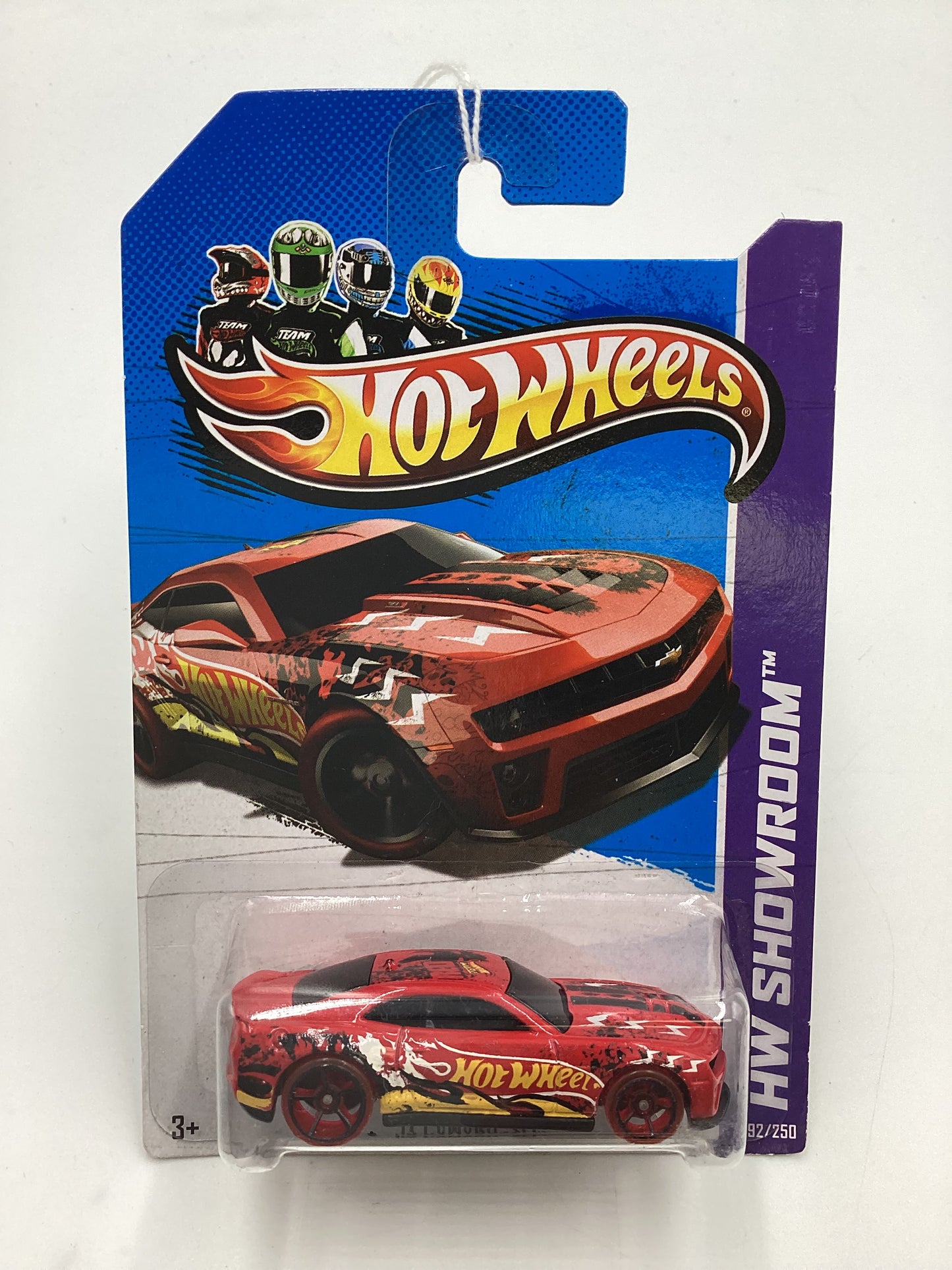 2013 Hot Wheels #192 12 Camaro ZL1 Red Translucent Wheels Variation 11C