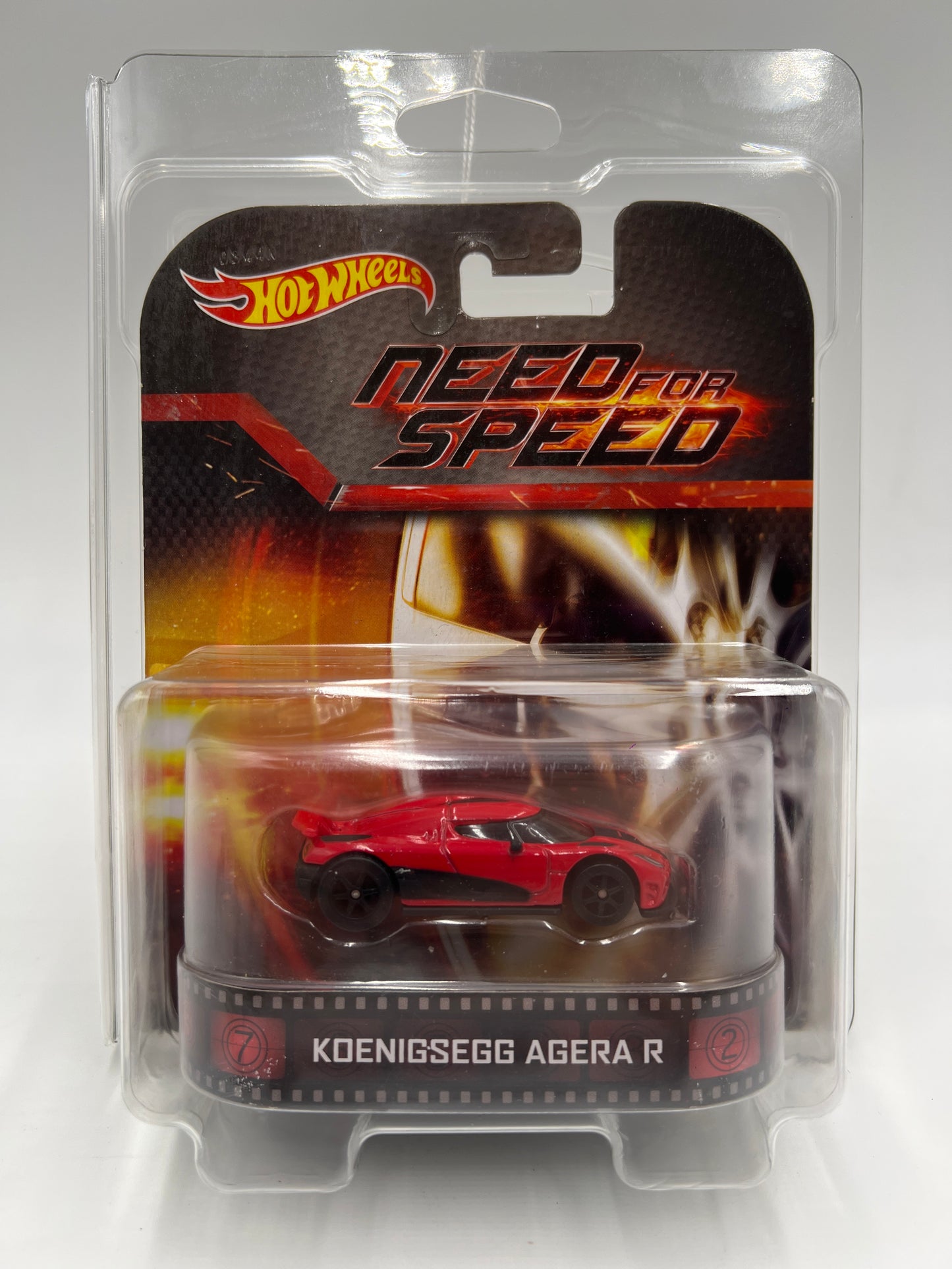 Hot Wheels Retro Entertainment Need For Speed Koenigsegg Agera R W/Protector Bad Card