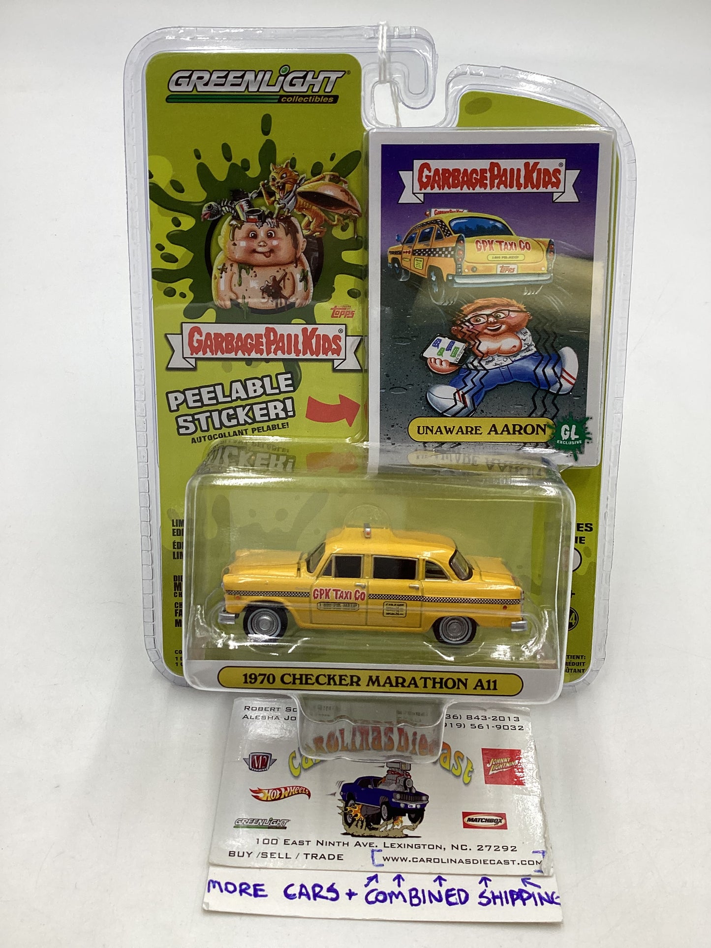 Greenlight Garbage Pail Kids Series 2 1970 Checker Marathon A11 178F