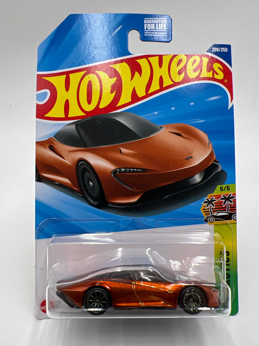 2025 Hot Wheels K Case Super Treasure Hunt #209 McLaren Speedtail Orange W/Protector