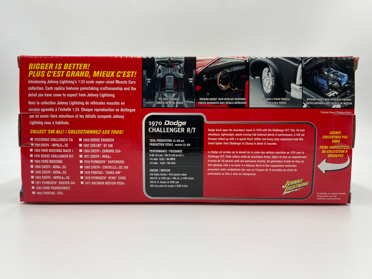 Johnny Lightning 1:24 Scale White Lightning Chase 1970 Dodge Challenger R/T Green VHTF