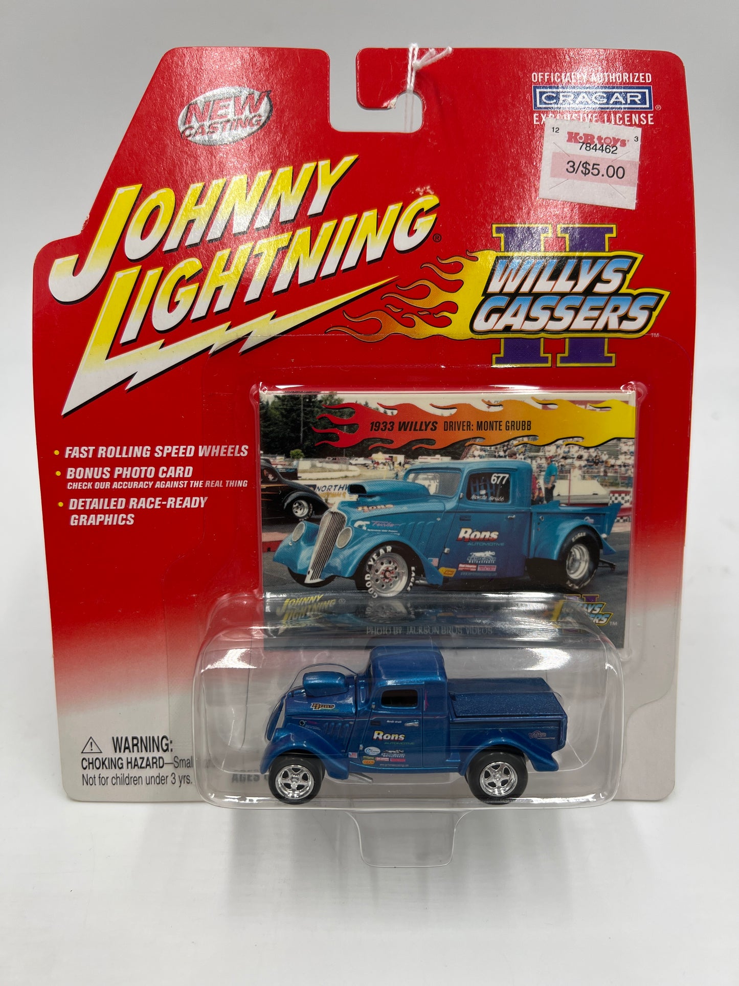 Johnny Lightning Willys Gassers 1933 Willys Monte Grubb Blue 221E