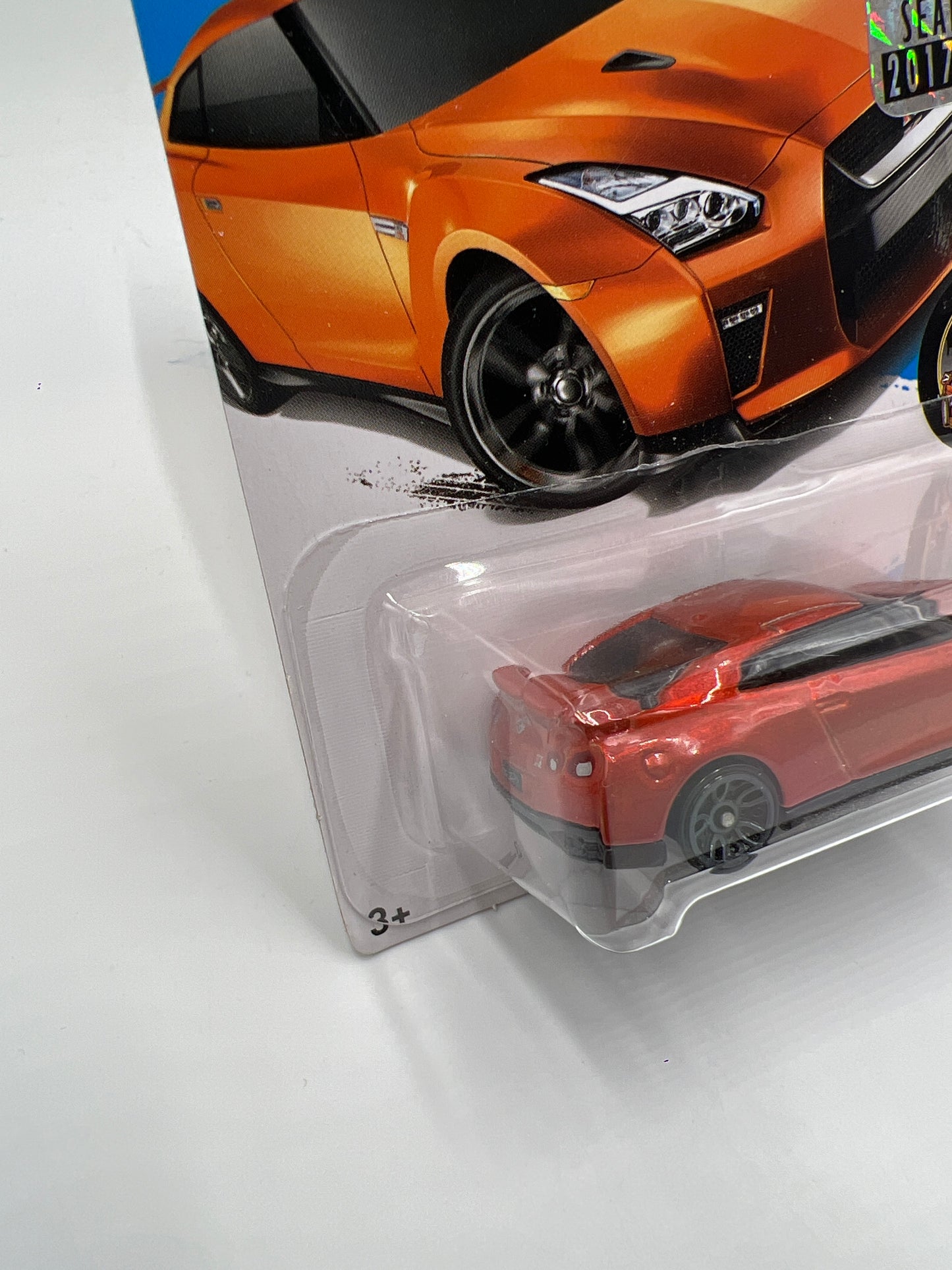 2017 Hot Wheels Factory Sealed Nightburnerz #282 17 Nissan GT-R R35 Orange W/Protector