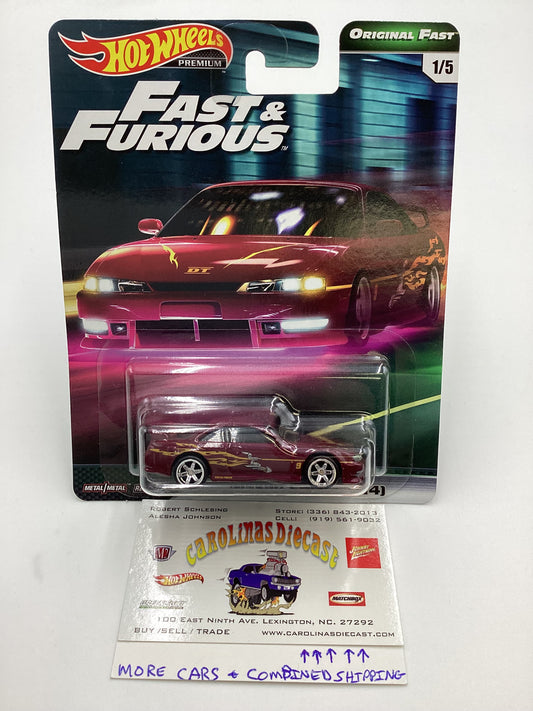 Hot Wheels Premium Fast & Furious Original Fast #1 Nissan 240SX W/Protector