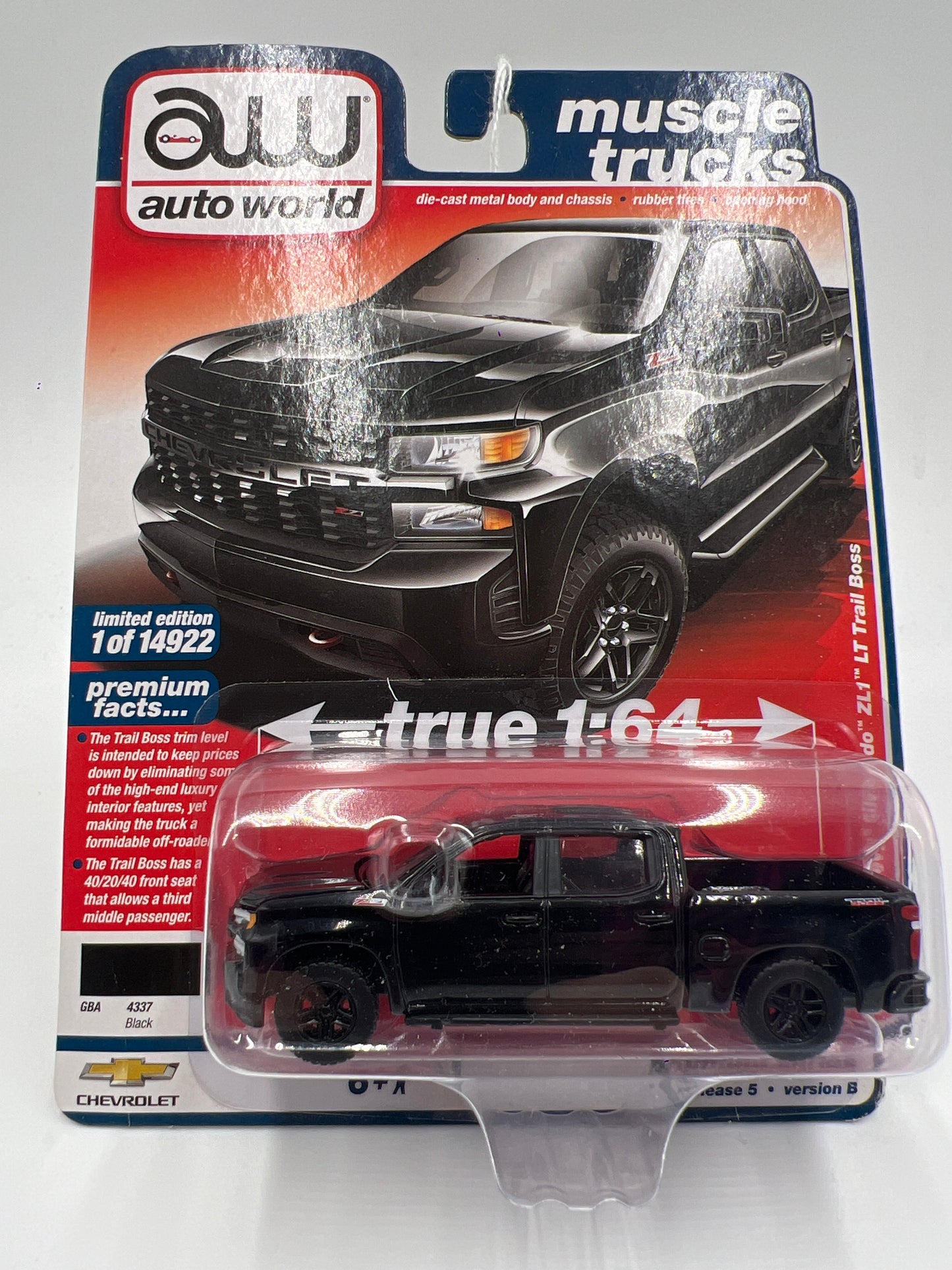 Auto World Muscle Trucks Release 5 Version B 2020 Chevy Silverado ZL1 LT Trail Boss Black