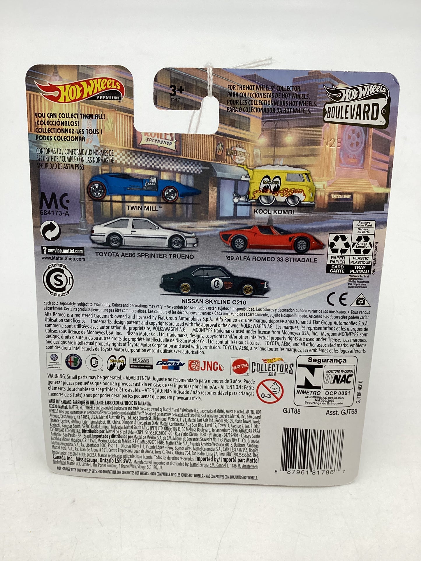 Hot Wheels Premium Boulevard #16 Twin Mill Blue 5SP Mag Wheels Variation 260E