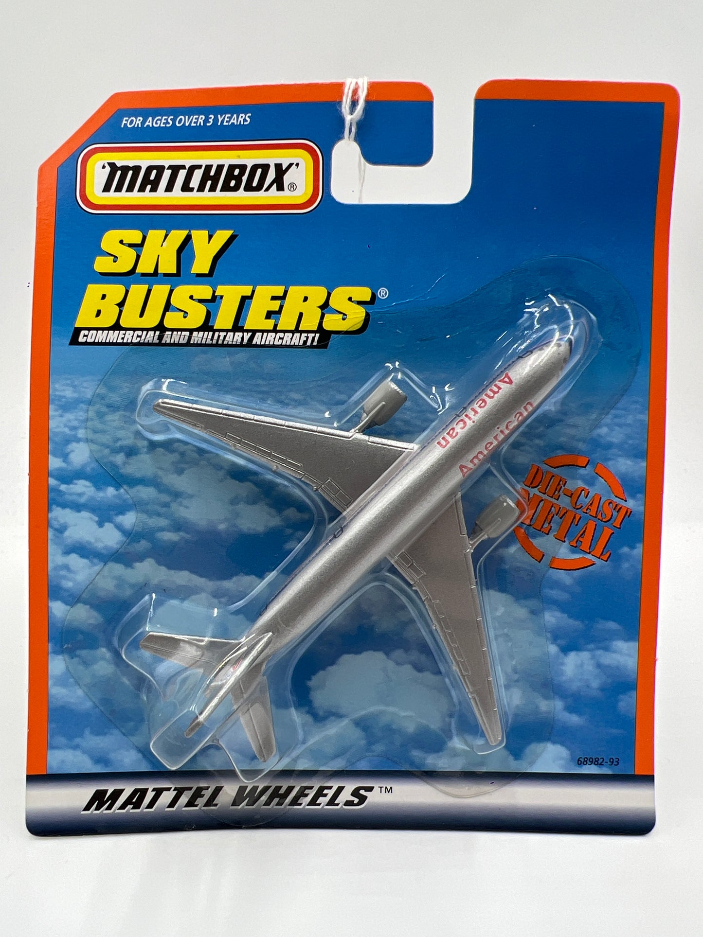 Matchbox Sky Busters Commercial American Airlines Boeing 767 Silver VV3