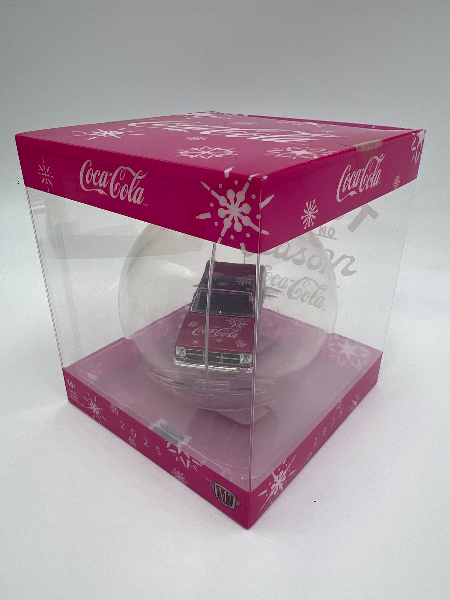 2025 M2 Machines Coca Cola Holiday Christmas Ornaments 1976 GMC Sierra Grande 15 Pink