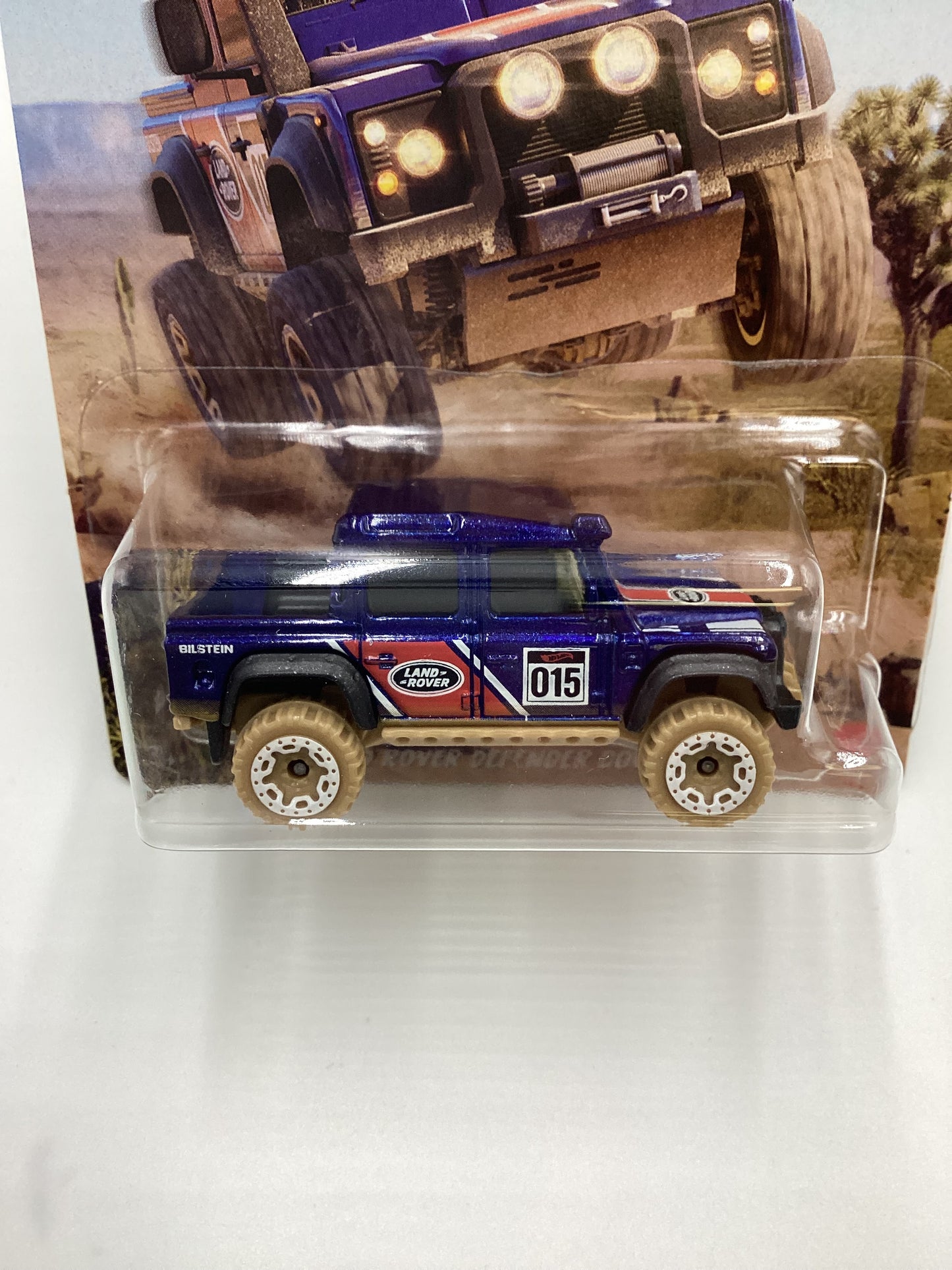 2023 Hot wheels Off Road Mud Runners #4 15 Land Rover Defender Double Cab Blue 160B