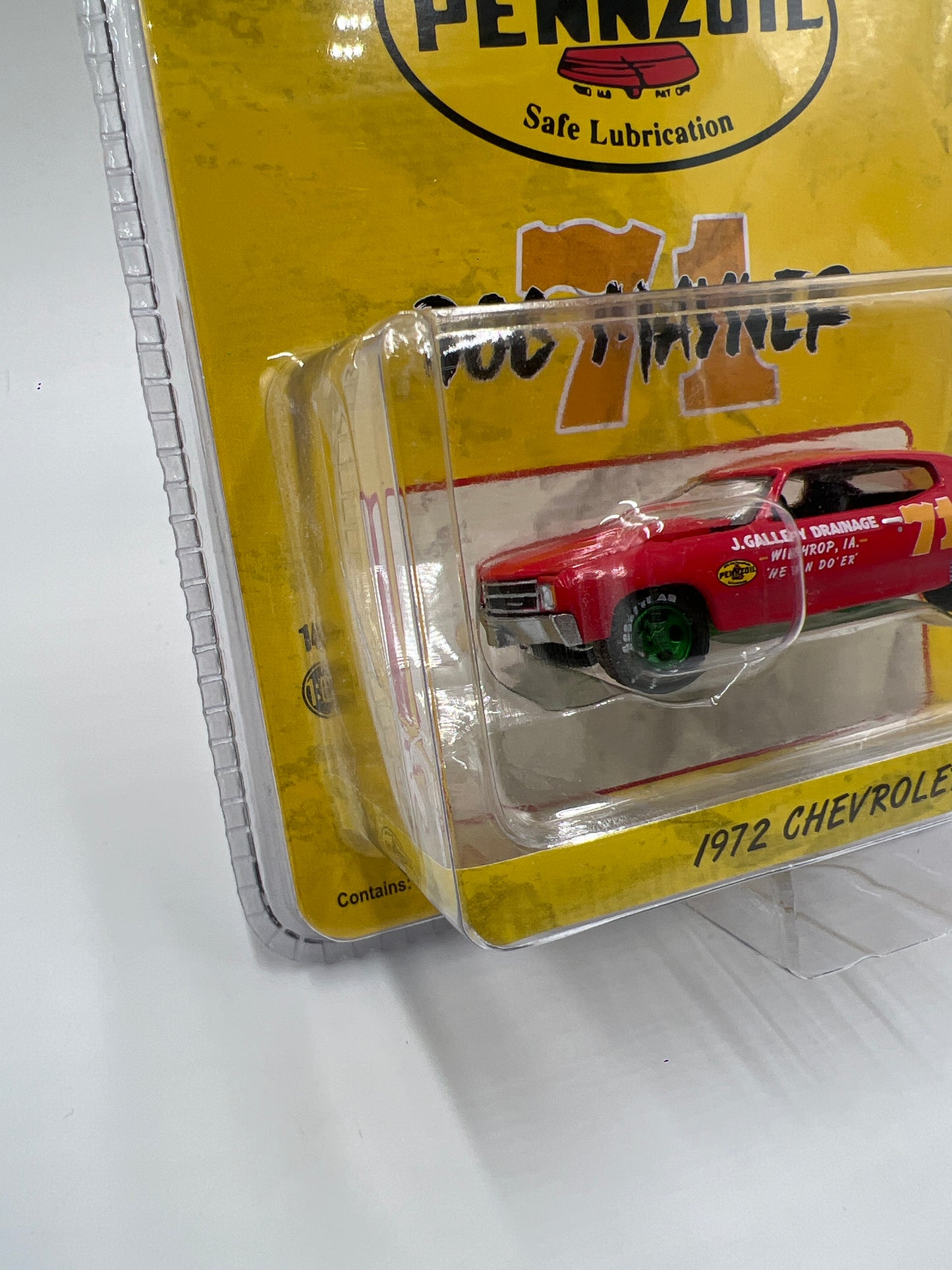 Greenlight Hobby Exclusive Pennzoil CHASE Doc Mayner 1972 Chevrolet Chevelle Red