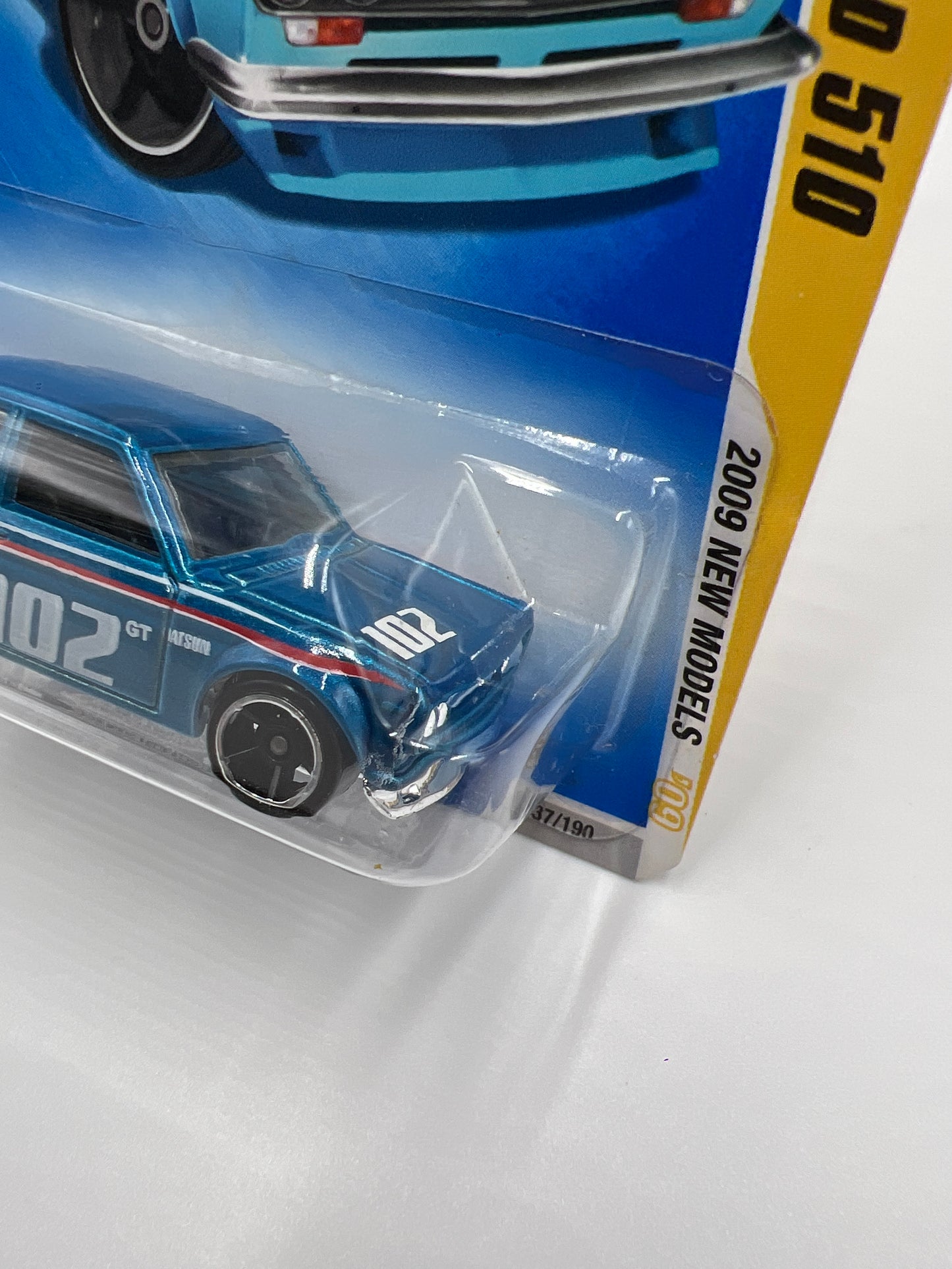 2009 Hot Wheels New Models #037 Datsun Bluebird 510 Blue SR