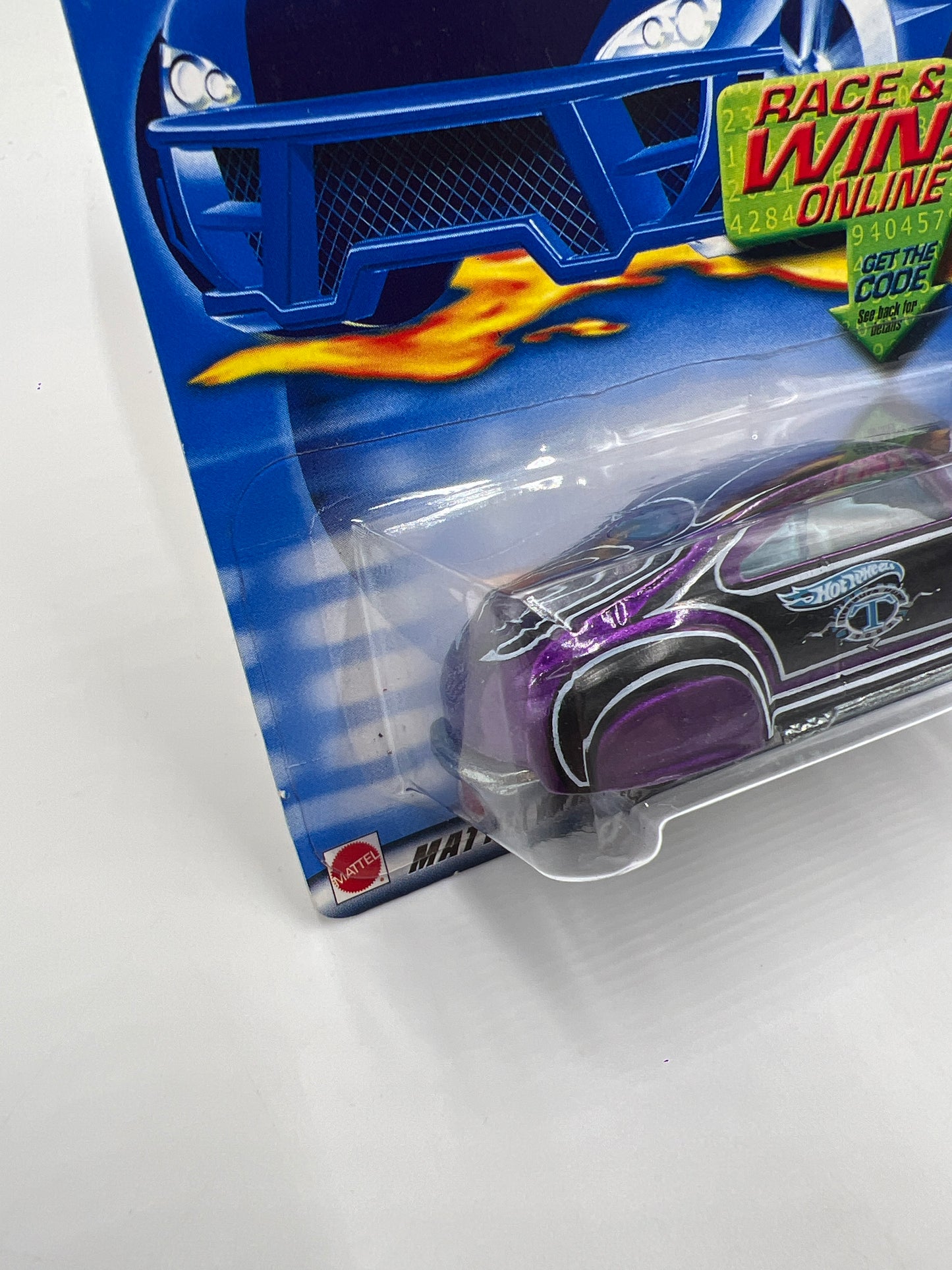 2002 Hot Wheels Treasure Hunt #10 Tail Dragger Purple W/Real Riders 273E