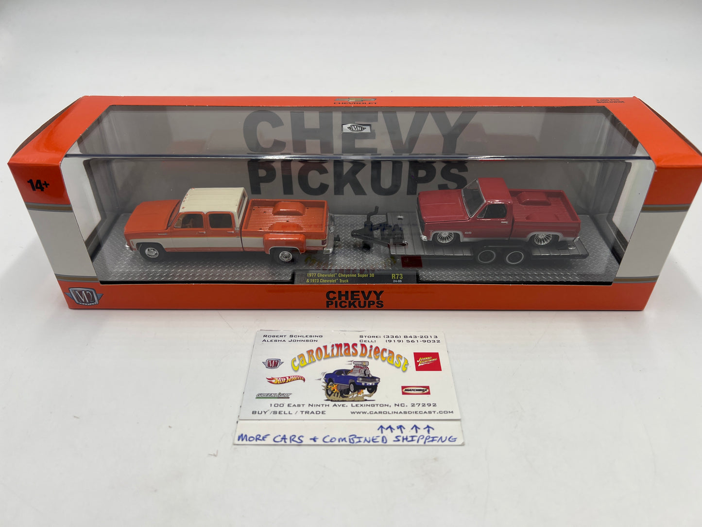 M2 Machines Chevy Pickups 1977 Chevrolet Cheyenne Super 30 & 1973 Chevrolet Truck R73