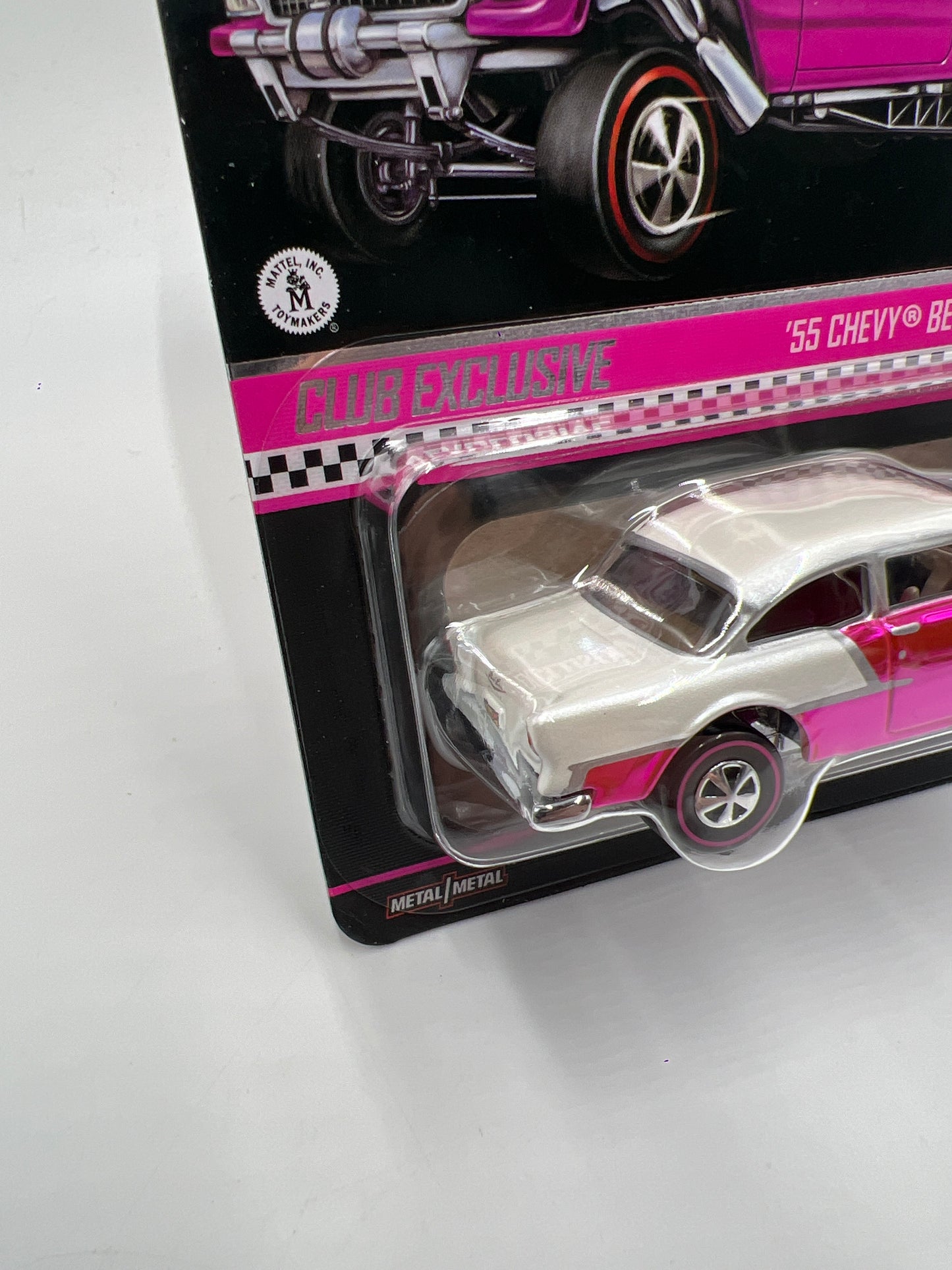 2025 Hot Wheels RLC Club Exclusive 55 Chevy Bel Air Gasser Pink W/Protector