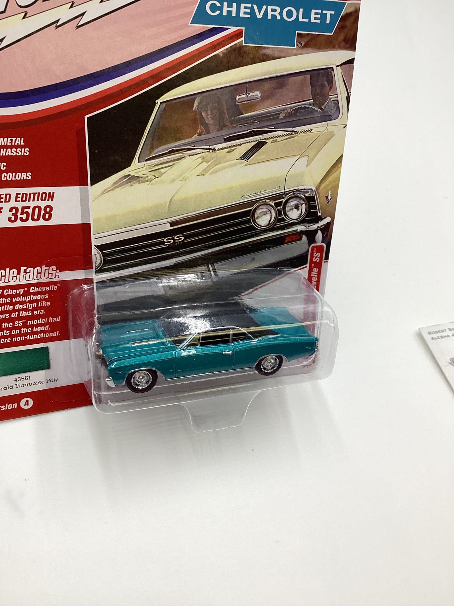 Johnny Lightning Muscle Cars USA Release 1 Version A 1967 Chevy Chevelle SS Light Blue 229E