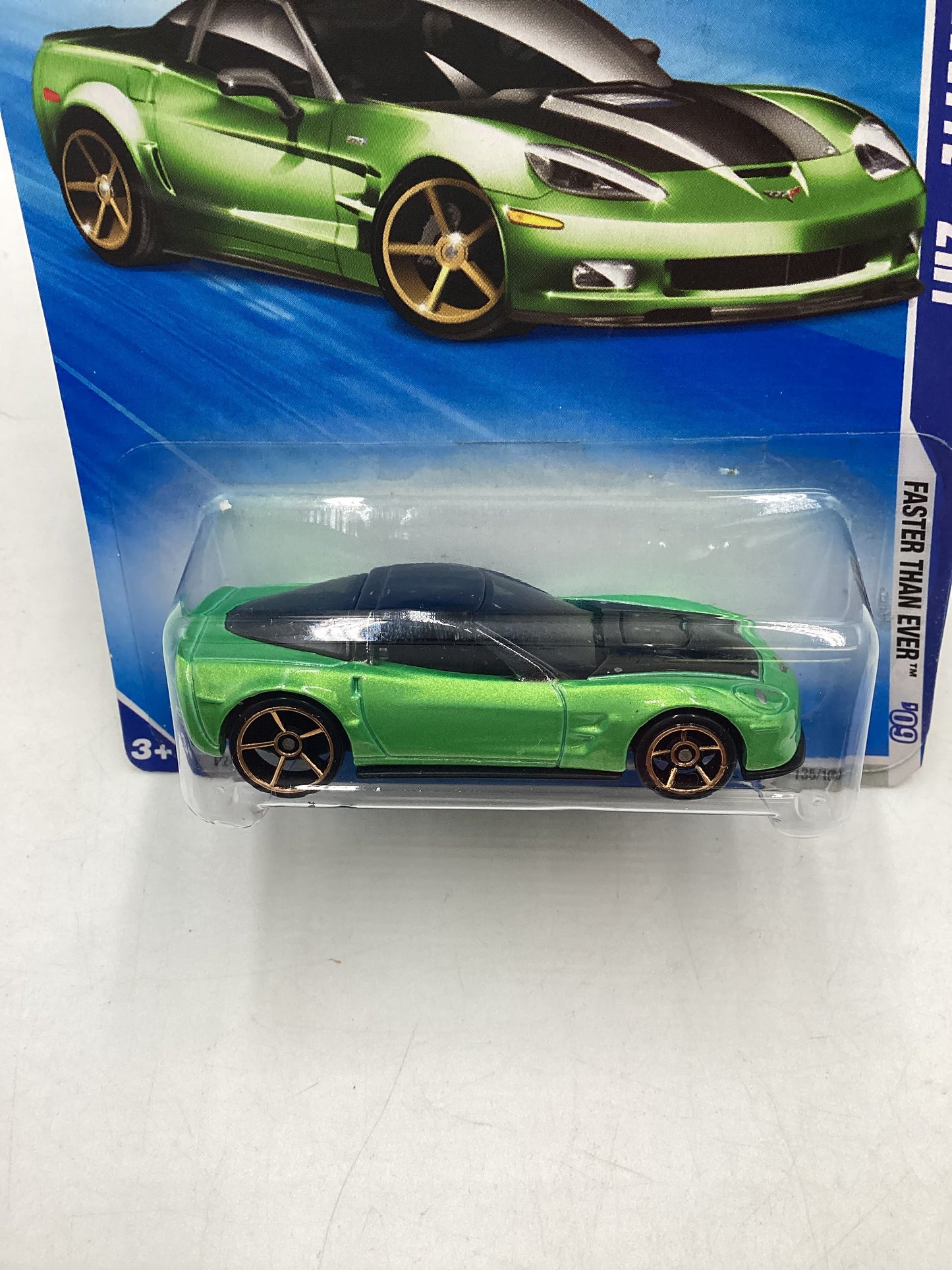 2009 Hot Wheels #135 09 Corvette ZR1 Green 18D