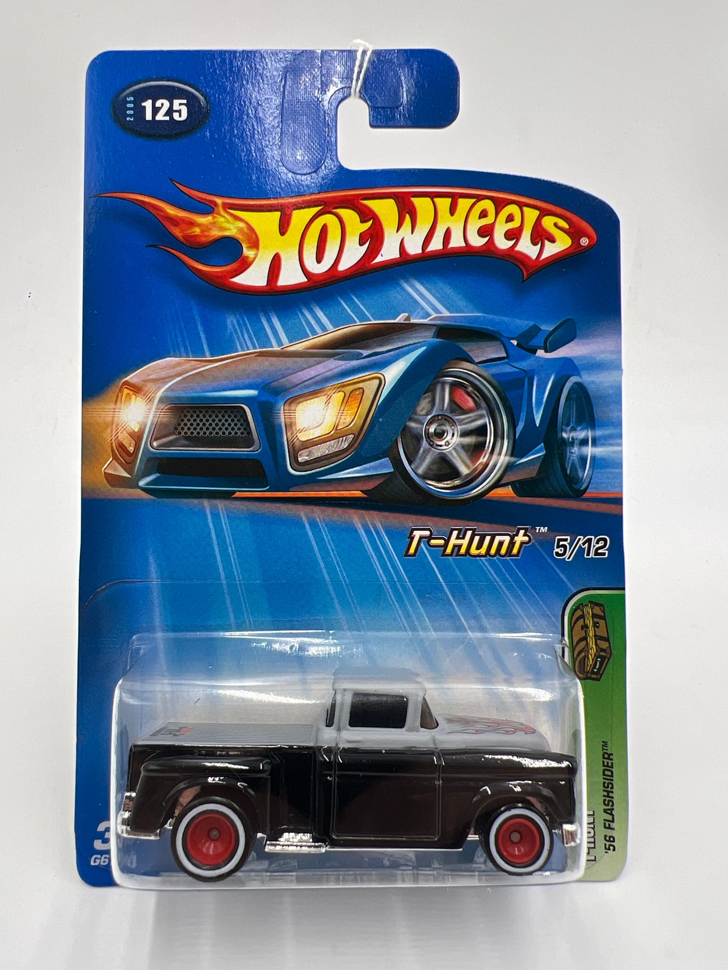 2005 Hot Wheels T-Hunt #125 Treasure Hunt 56 Flashsider Black/Gray W/Real Riders 282A