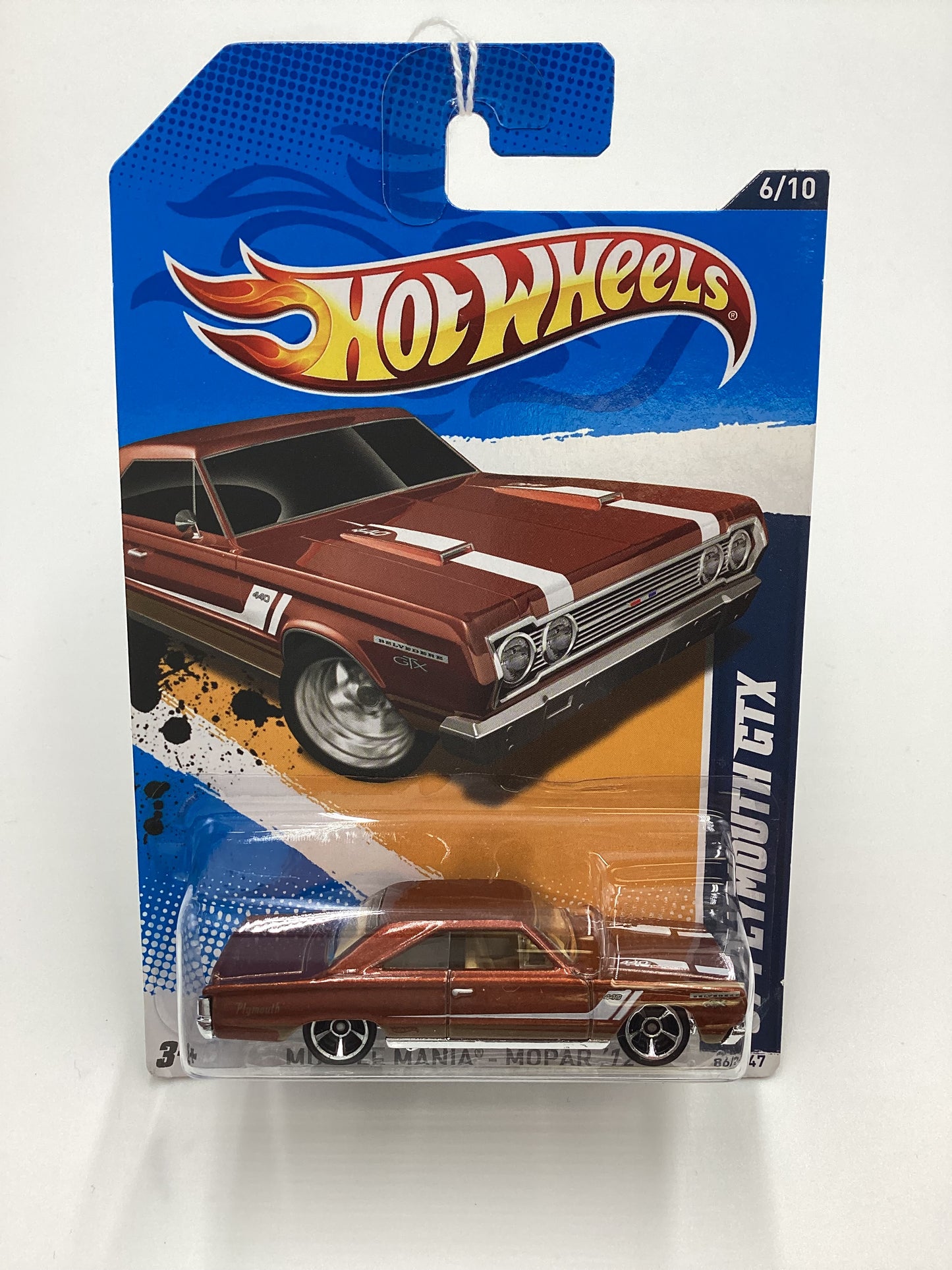 2012 Hot Wheels #86 67 Plymouth GTX Brown 54A