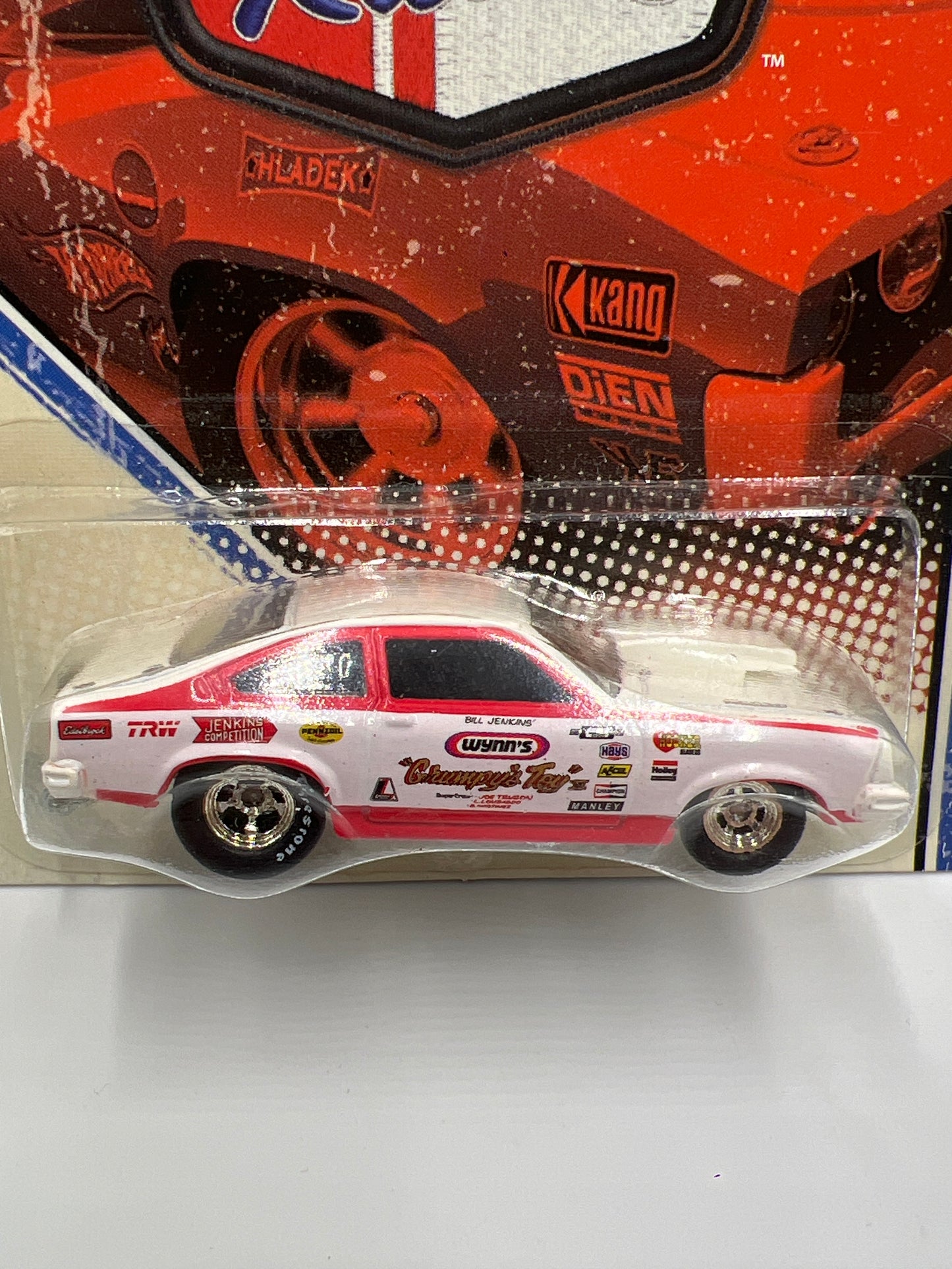 Hot Wheels Vintage Racing #12 74 Chevy Vega Pro Stock Grumpys Toy Red/White W/Protector