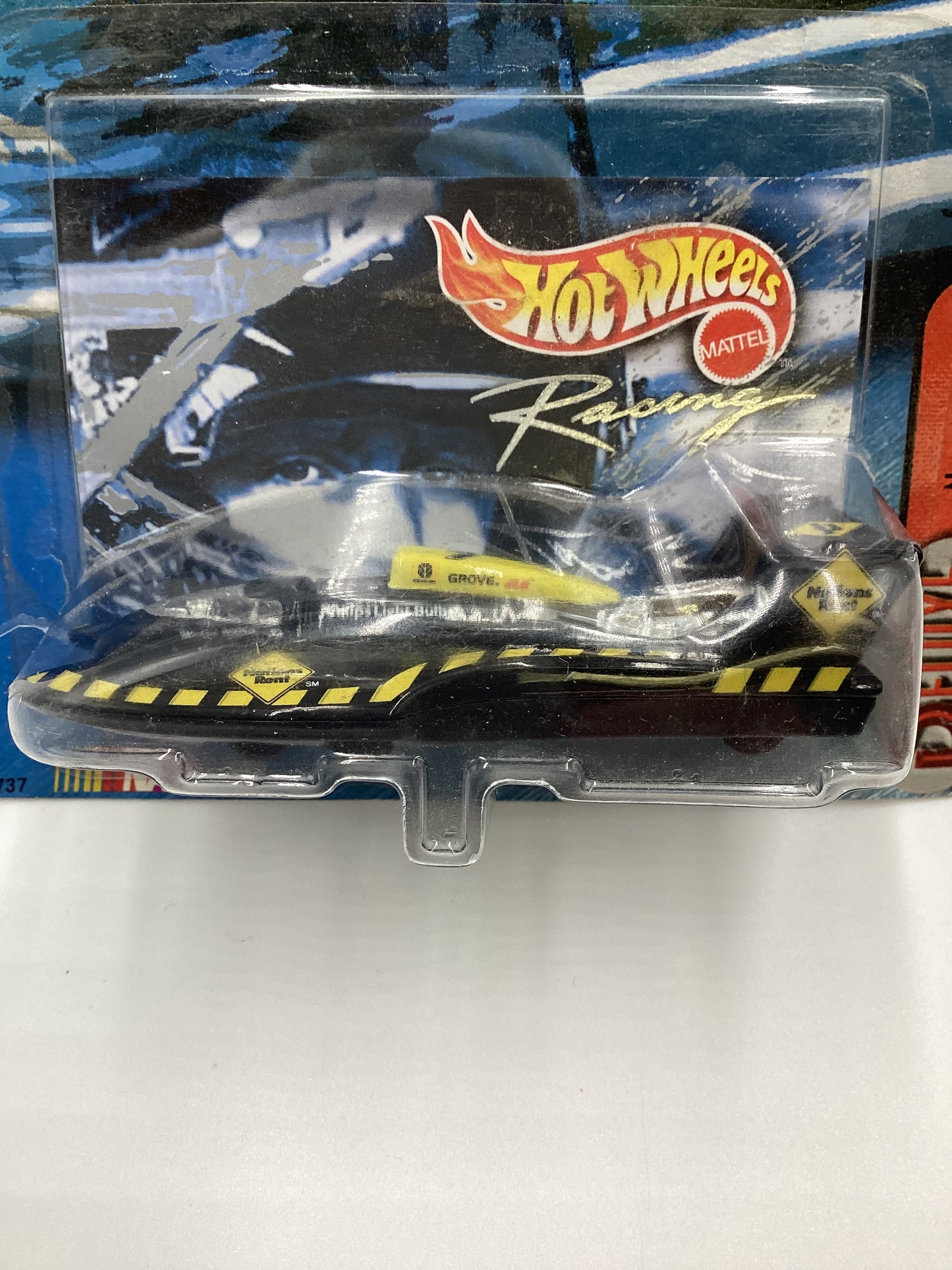 Hot Wheels Racing Hydroplane Series #3 Nationsrent Hydroplane *Cracked Blister*