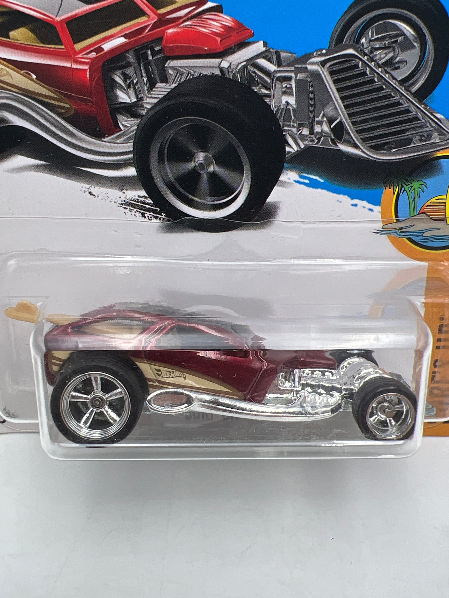 2017 Hot Wheels Super Treasure Hunt Surf Crate Red W/Protector