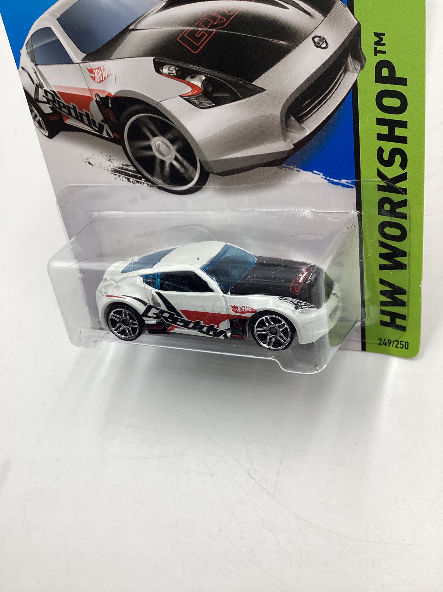 2014 Hot Wheels Workshop #249 Nissan 370Z GReddy White 82D