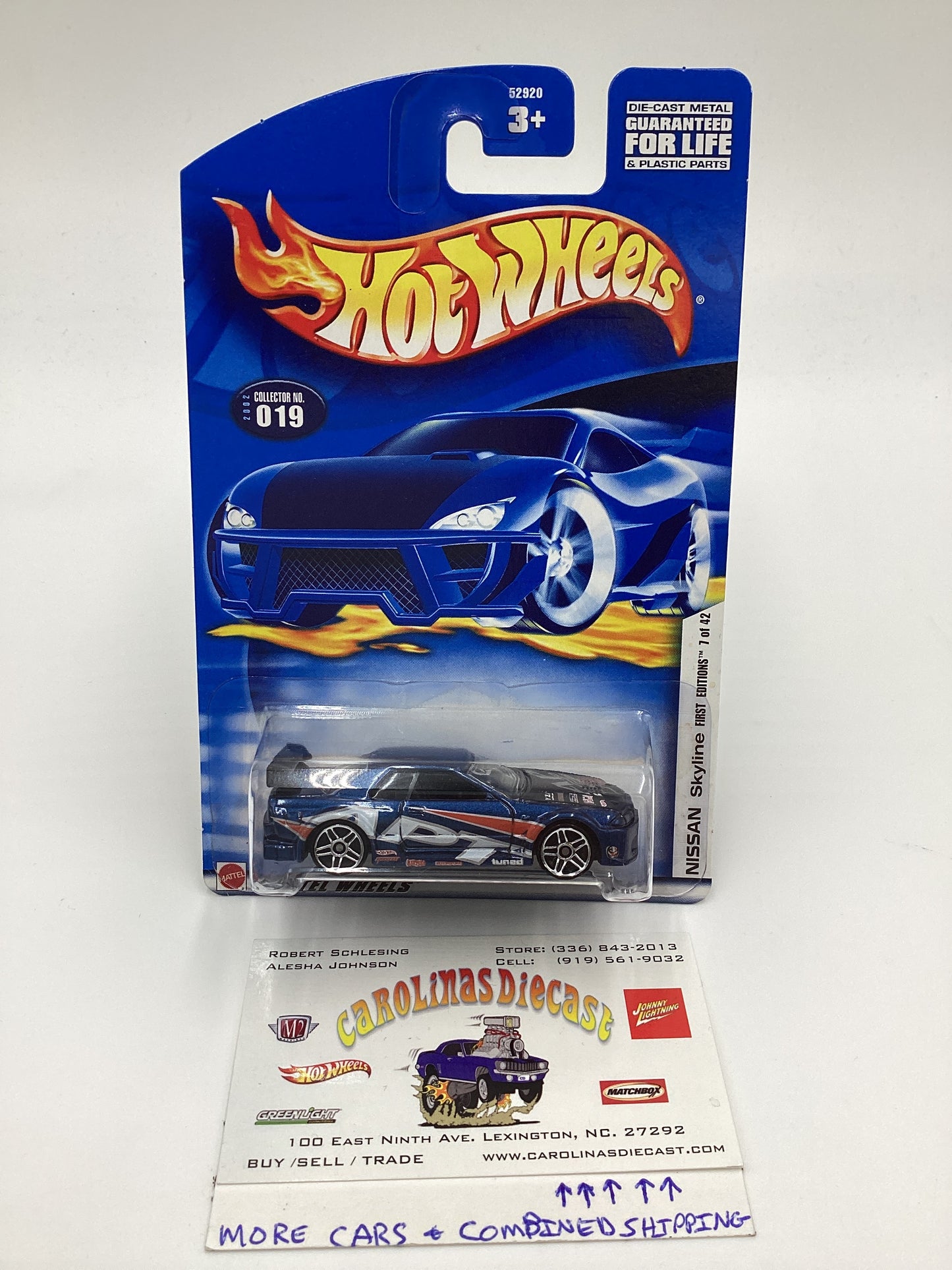 2002 Hot Wheels First Editions #019 Nissan Skyline Blue HTF PR5 Wheels W/Protector SR